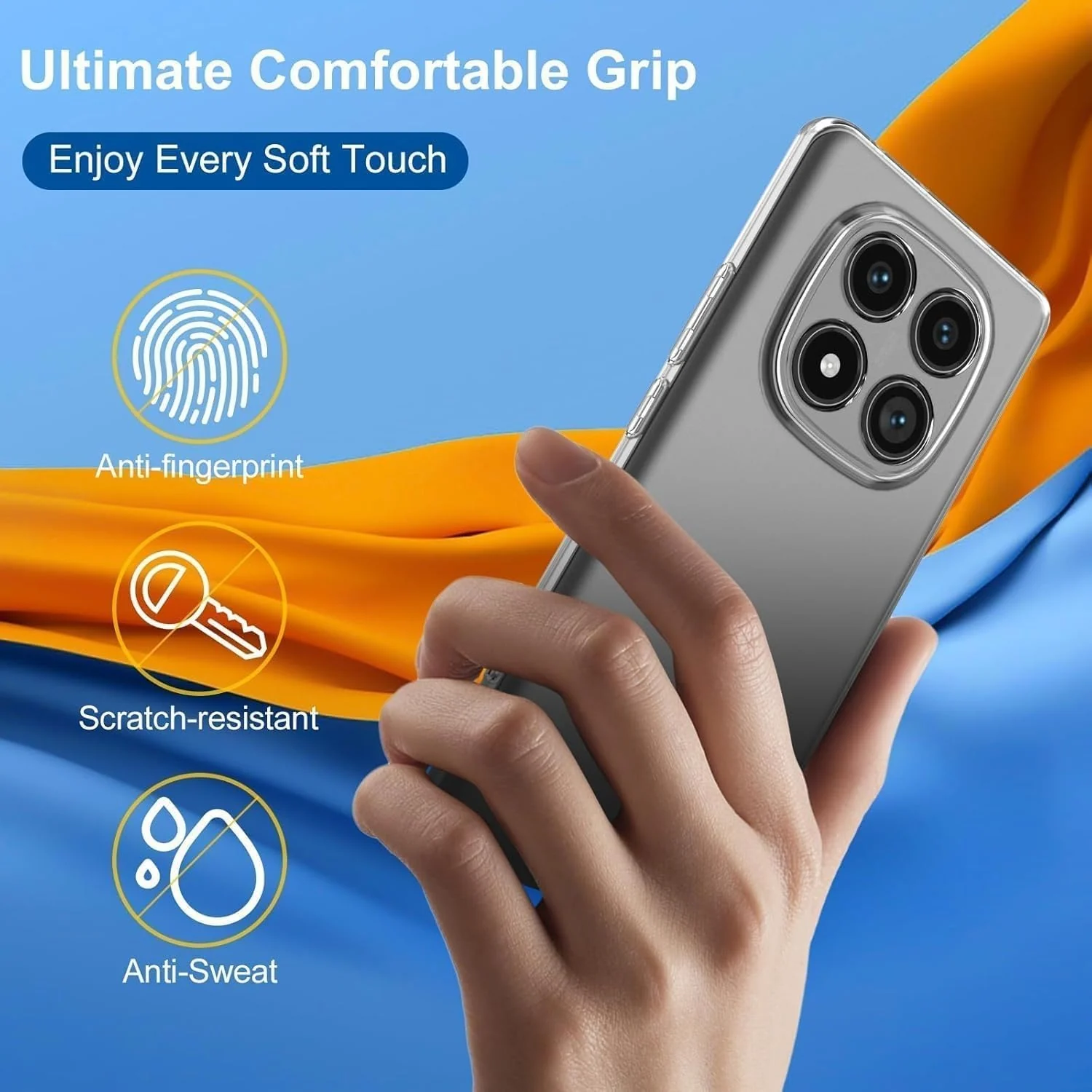 DL3 Mobilak Protective Case Compatible with Xiaomi Redmi Note 15 Pro 5G Cover, Mobile Phone Case Thin Soft Silicone Anti-Yellow Protective Case - Clear