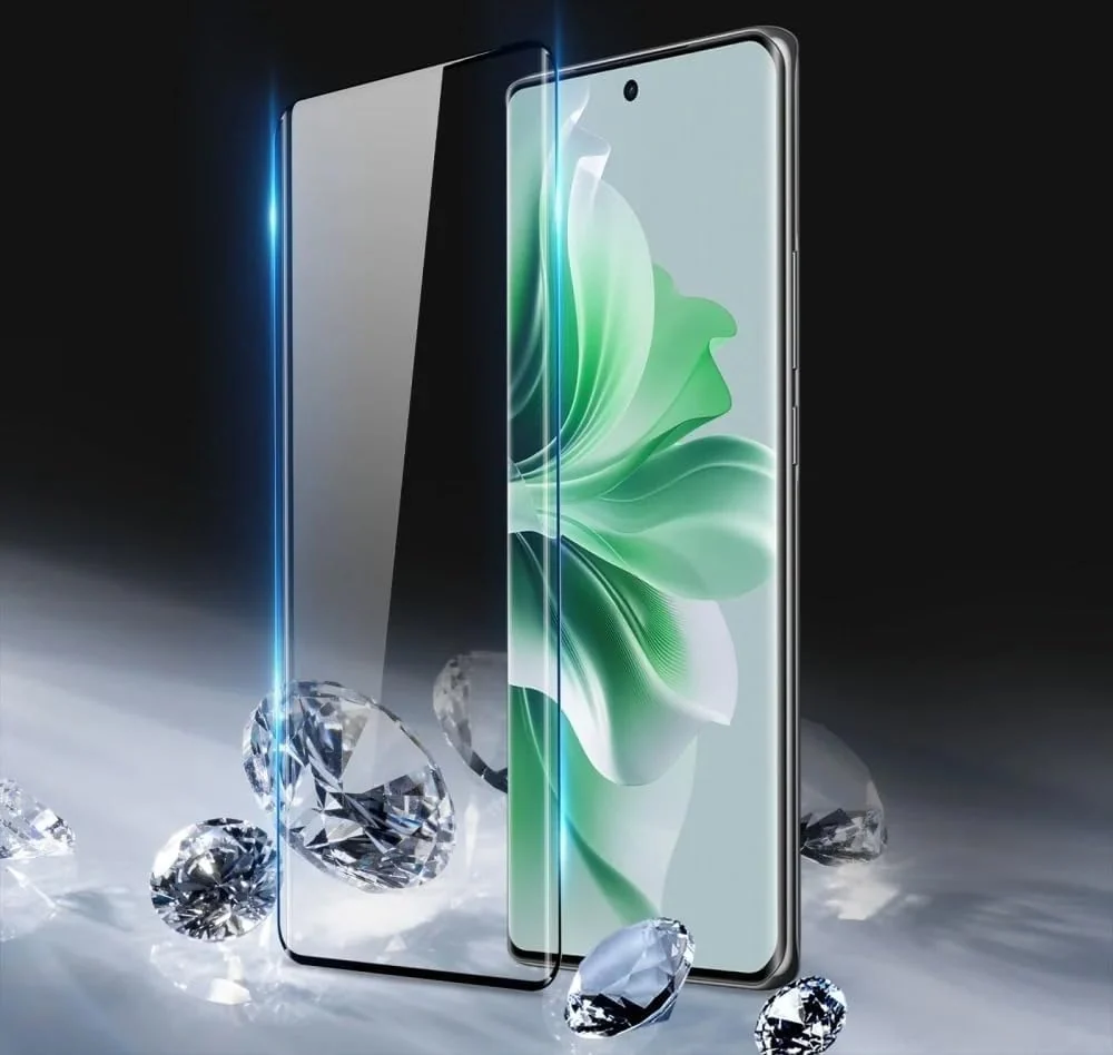 DL3 Mobilak Screen Protector for OPPO Reno 11 5G/ Reno11 Pro 5G, Tempered Glass Screen Saver Premium HD Protective, Scratch Resistant, NO-Bubble, 9H Hardness, Full Coverage Film - Clear
