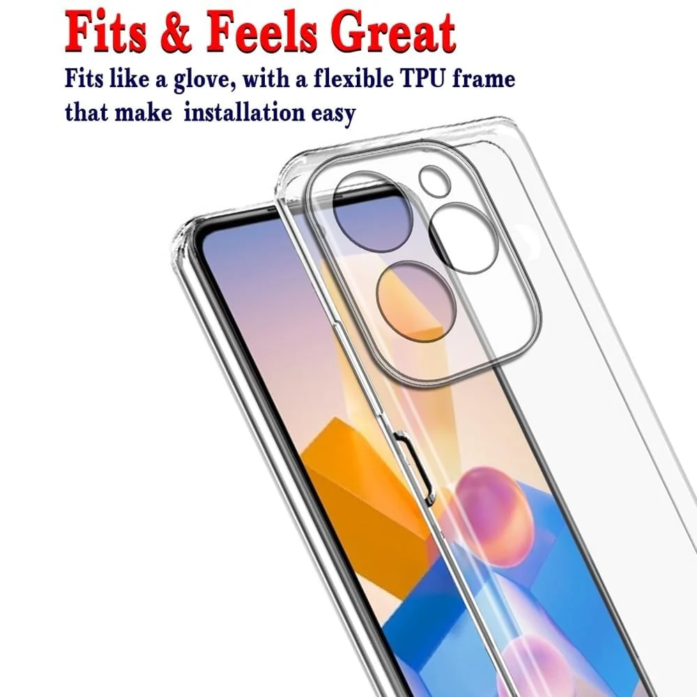 DL3 Mobilak Case Compatible with Tecno Spark Go 2024/Spark 20/20C/Infinix Smart 8/Hot 40i, Crystal Soft TPU Gel Flexible Silicone Anti-Scratch Camera Protection TPU - Clear
