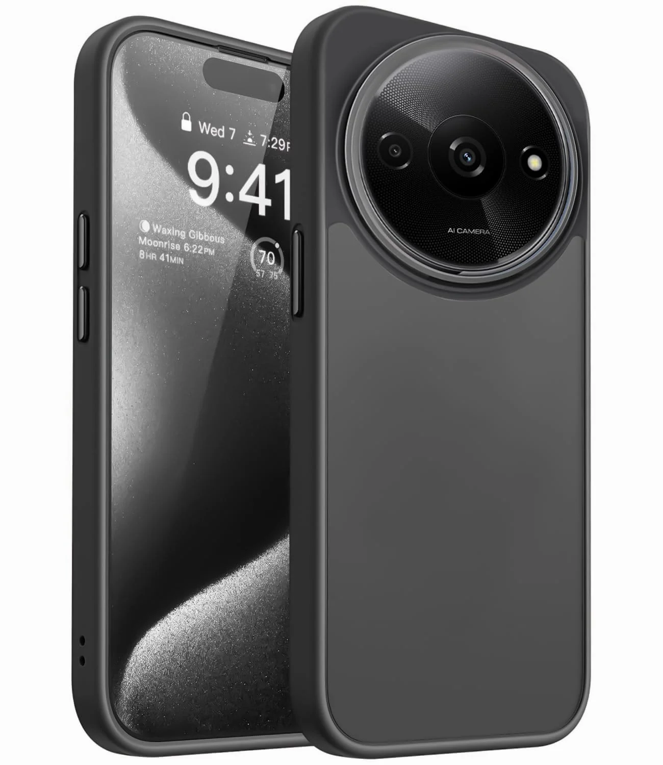 Dl3 Mobilak Matte Case for Xiaomi Redmi A3, Shockproof Drop Protection, Frosted Translucent Matte Back Phone Cover, Anti-Fingerprint (Gray)