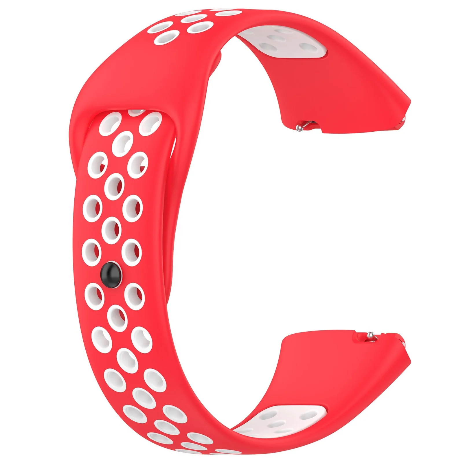 DL3 Mobilak Strap Silicone Compatible With Xiaomi Redmi Watch 3 Active/Redmi Watch 3 Lite, Sport Silicone Watch Band Wrist Strap, Bracelet Wristband Wrist Strap - Red White