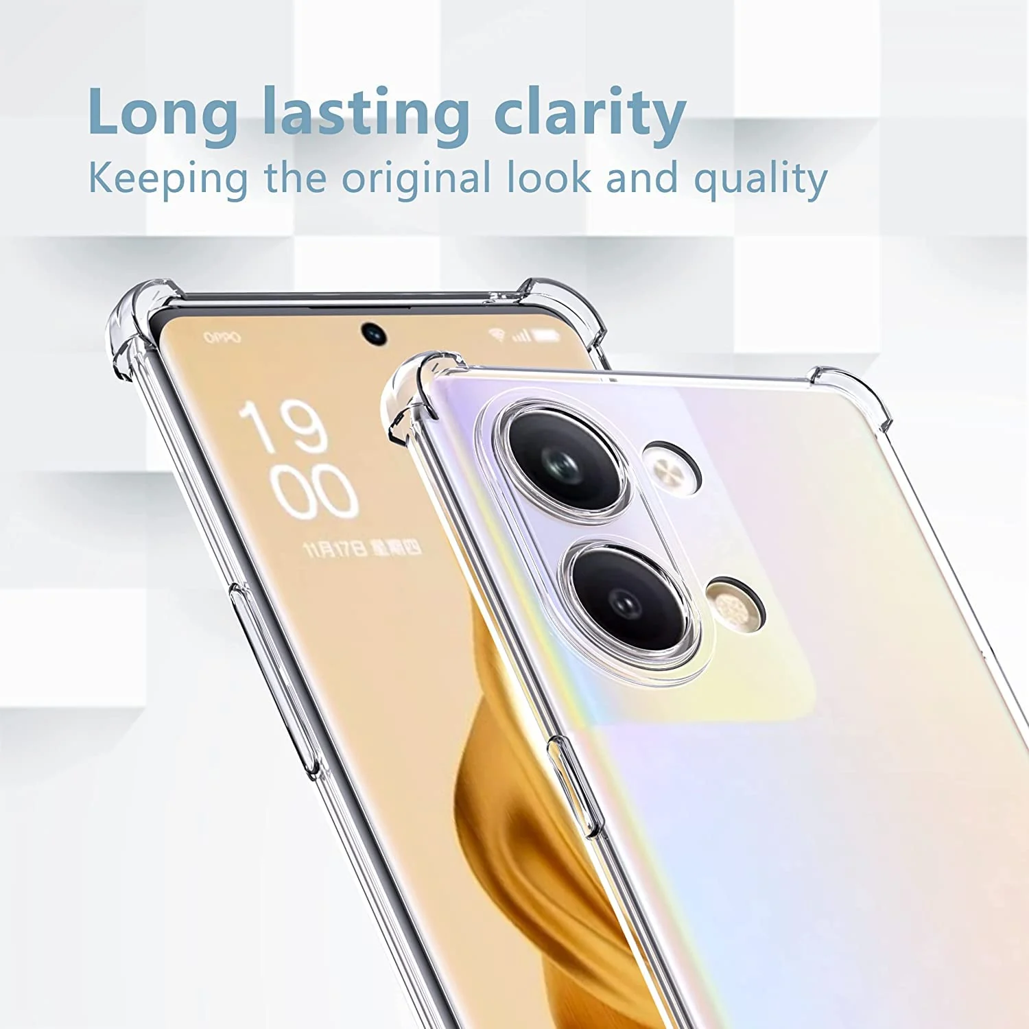 DL3 Mobilak Clear TPU Protective Case for OPPO Reno 9 5G / Reno 9 Pro 5g with Camera Protection and Shockproof Design - Clear