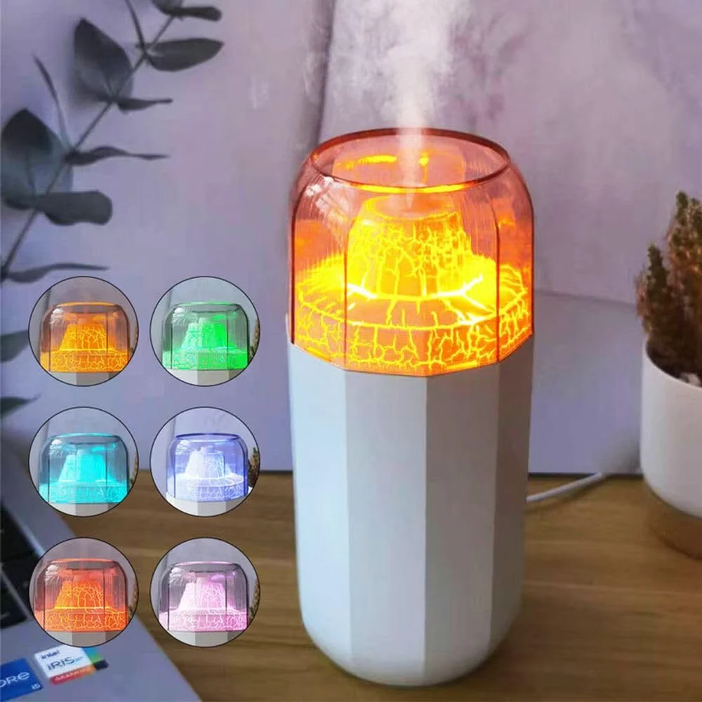 MOBIGON Volcano Mist 350 ml Aroma Diffuser and Humidifier, White