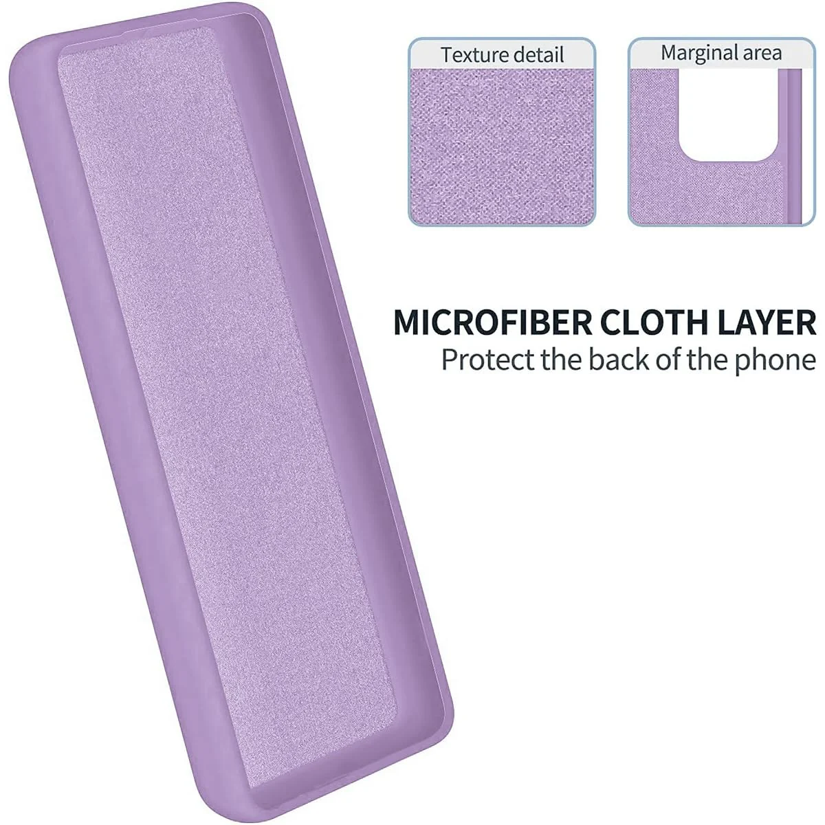 DL3 Mobilak Soft Silicone Protective Case for Huawei nova 11i with Microfiber Lining and Shockproof Design - Light Purple