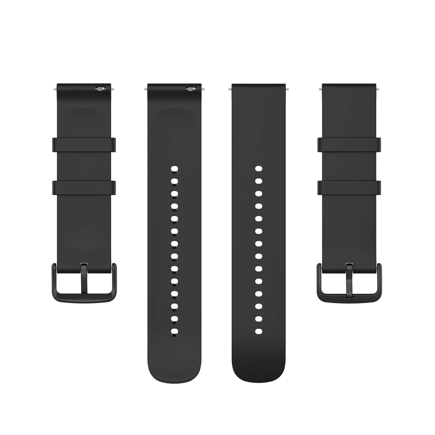 DL3 Mobilak Silicone Buckle Band 22MM Strap For Xiaomi Redmi Watch 5 Active/5 Lite/Samsung Galaxy Watch 3 45mm/Watch 46mm/Gear S3/Huawei watch GT5 GT4 GT3 GT2 GT 46MM/GT2E/GT3 Pro GT 5 Pro - Black