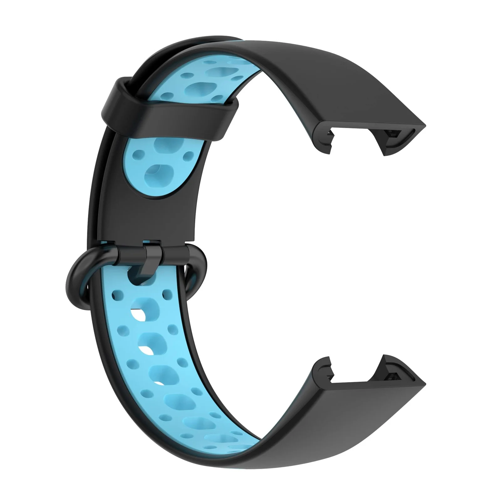 DL3 MOBILAK Strap Compatible with Xiaomi Redmi Watch 2 Lite/Poco Watch/Redmi Watch 2 / Horloge 2 Soft Replacement Sport Silicone Strap - Black Blue