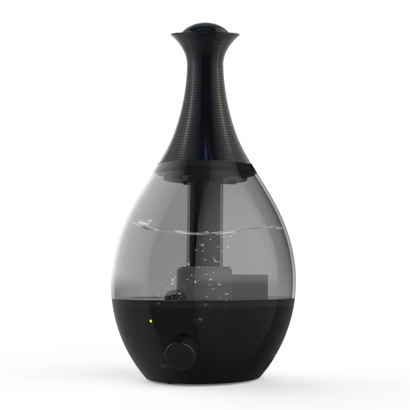Mobigon 2.6 Litres Humidifier for Room, Cool Mist Ultrasonic Humidifier/Essential Oil Diffuser, Super Quiet 360°Nozzle, Colorful Change, Auto Shut Off&UV Light&, Lasts Up to 24 Hours - D. Black