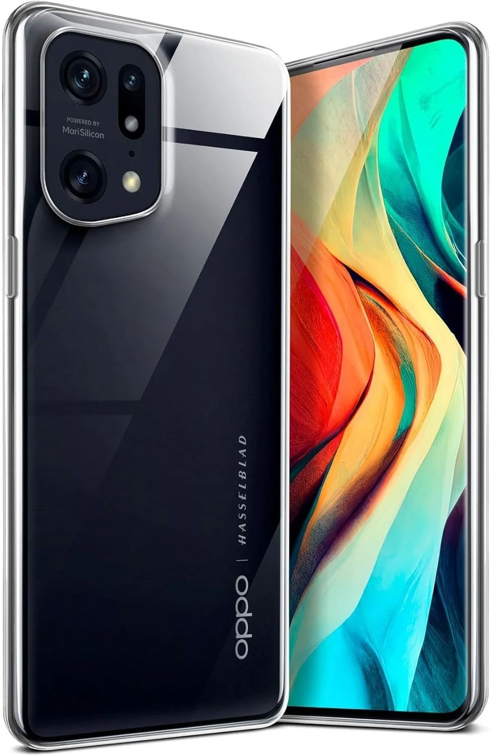 DL3 Mobilak Case Compatible with OPPO Find X5 Case Crystal Soft TPU Gel Case Flexible Silicone Anti-Scratch TPU Cover - Clear