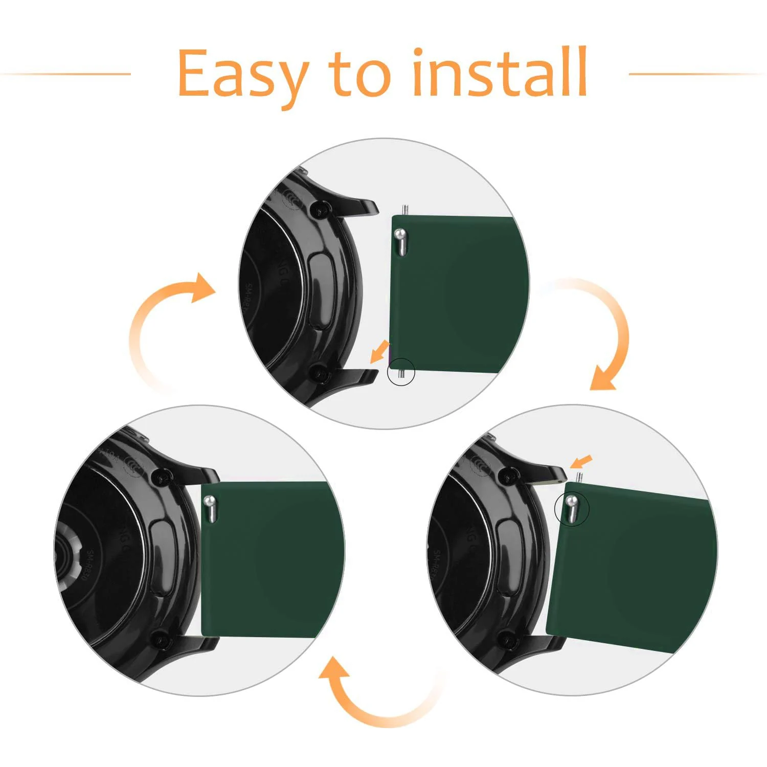 DL3 Mobilak Silicone Buckle Band 22MM Strap For Samsung Galaxy Watch3 45mm/Galaxy 46mm/Gear S3/Compatible with Huawei Watch GT4 GT3 46MM/GT2E/GT2 Pro/GT GT2 46MM/Amazfit GTR 2/2e/3/4 (Pine) - Pine Green
