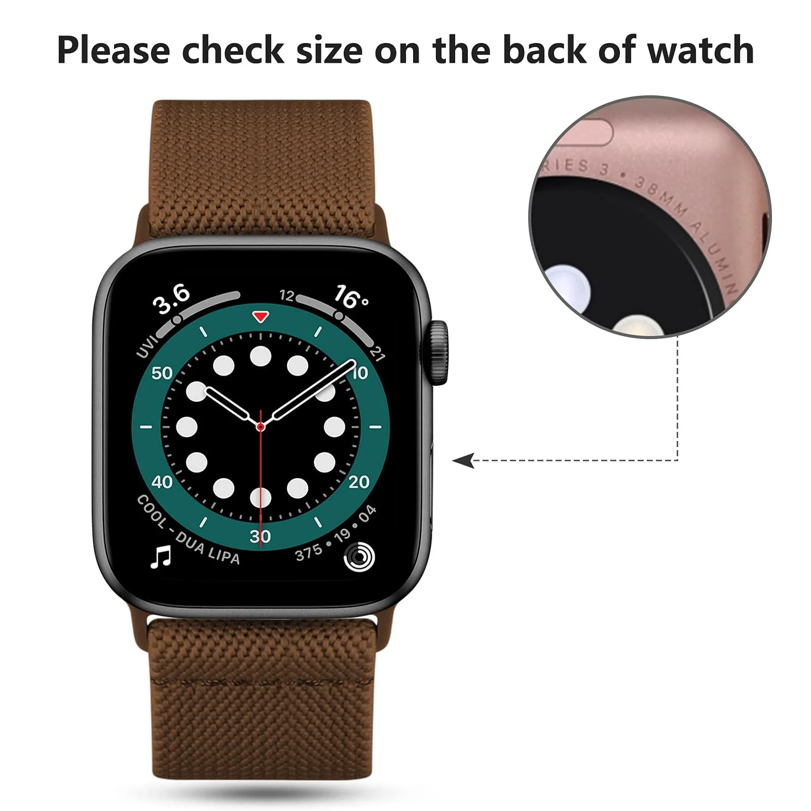 DL3 Mobilak Nylon Solo Loop Straps For Apple Watch Band 49mm 45mm 44mm 42mm 41mm 40mm 38mm, Elastic Wristbands for iwatch Ultra Series 9 8 7 6 5 4 3 2 1 Se (42MM/44MM/45MM/49MM) - Brown