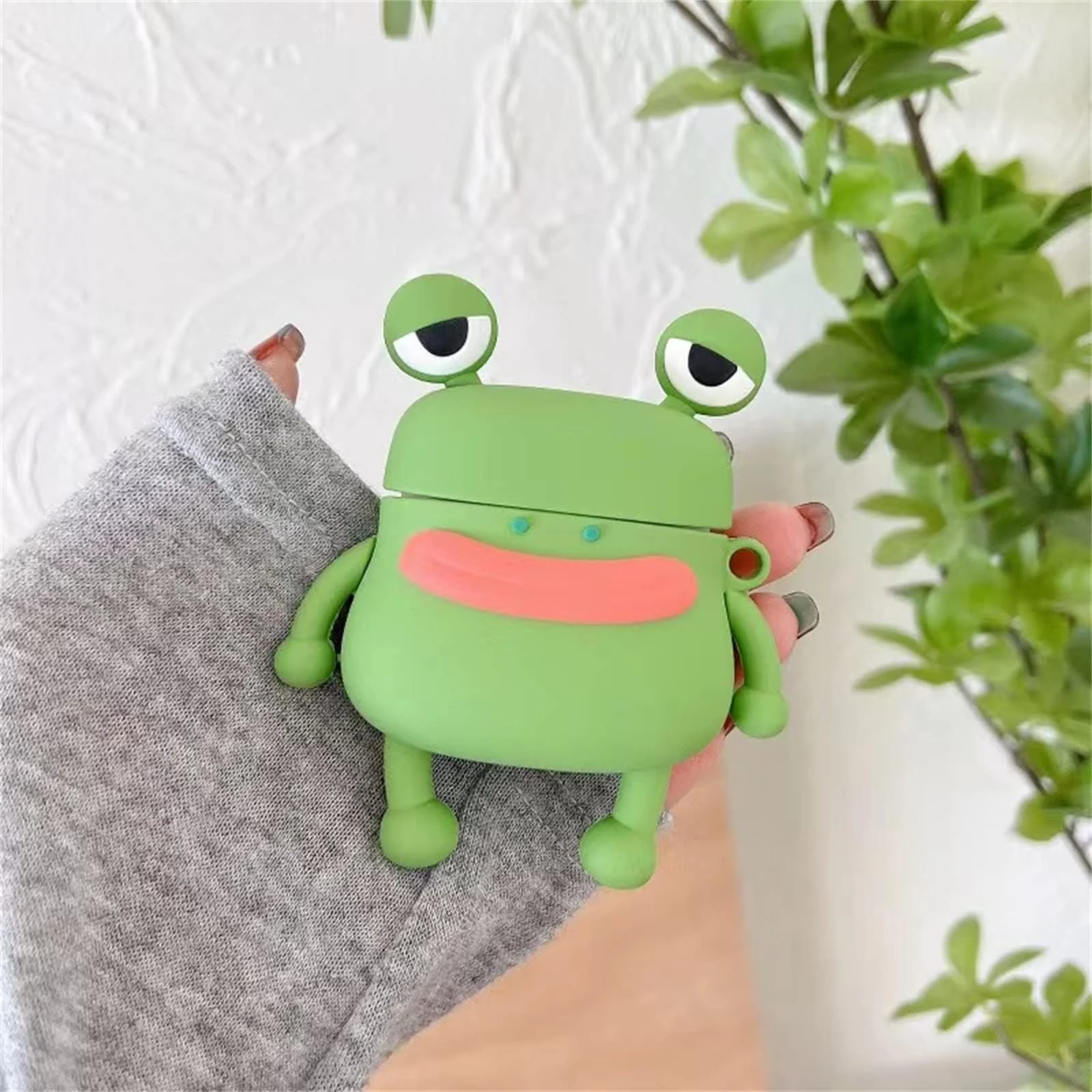 DL3 Mobilak For AirPods Pro Case Soft Silicone Shockproof Cover for Apple AirPods Pro, New 3D Cute Cartoon Creative Fun Case Skin with Keychain Design for AirPods Pro Charging Case 2019 - Frog Green