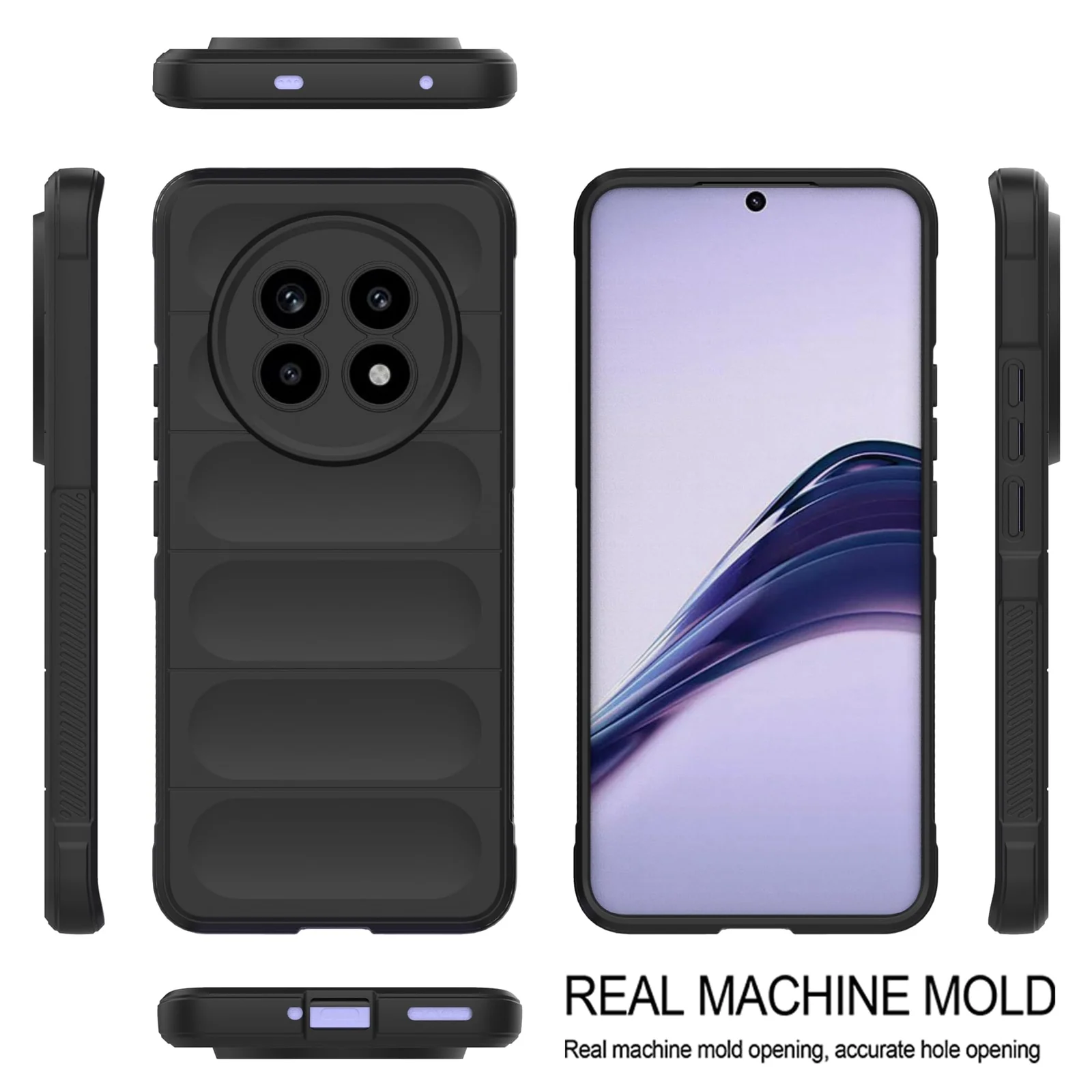 DL3 Mobilak Flexible Silicone and TPU Protective Case with Camera Protection for realme 13 Pro / realme 13 Pro Plus 5G - Black
