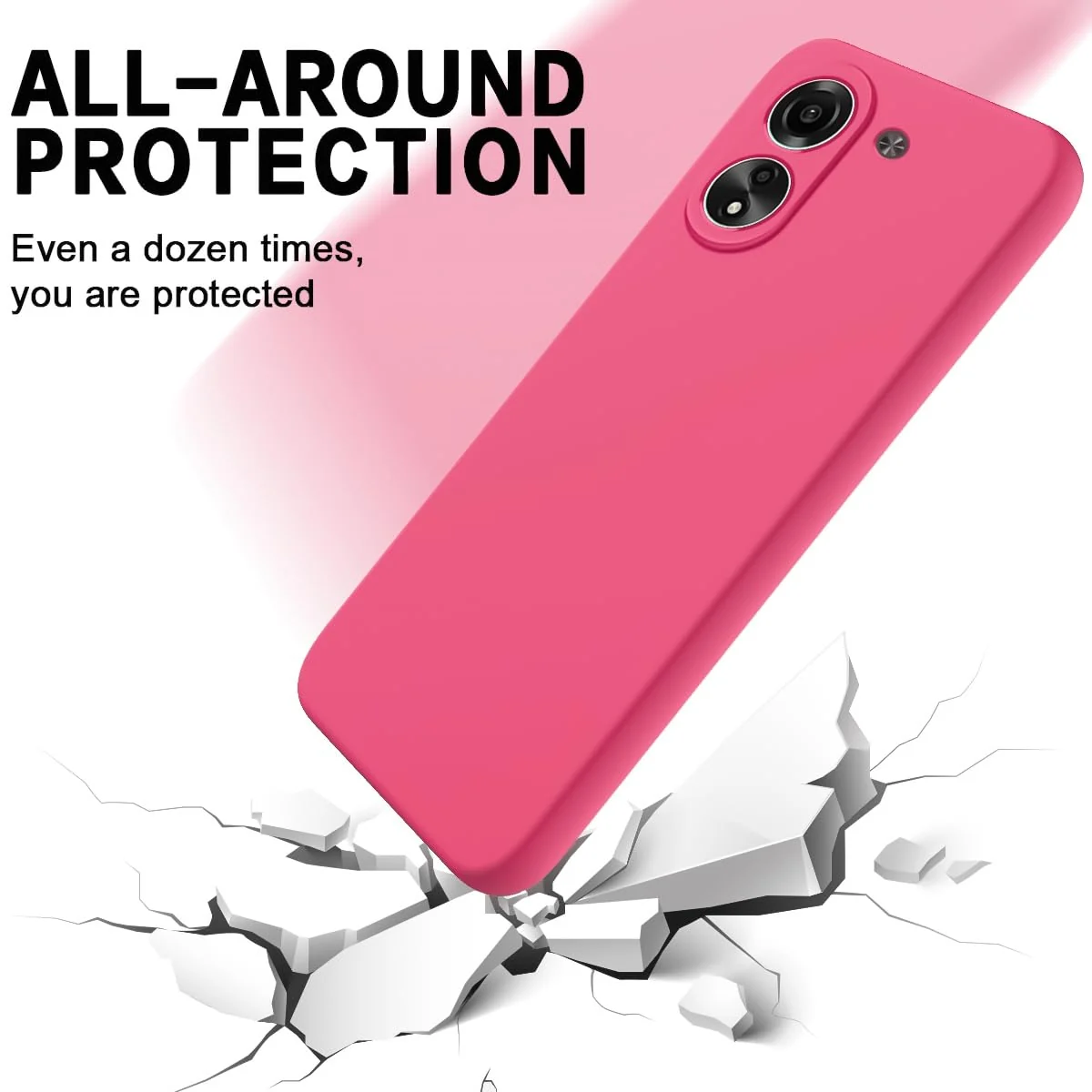 DL3 Mobilak Soft Silicone Gel Bumper Case for Xiaomi Redmi 13C - Hot Pink