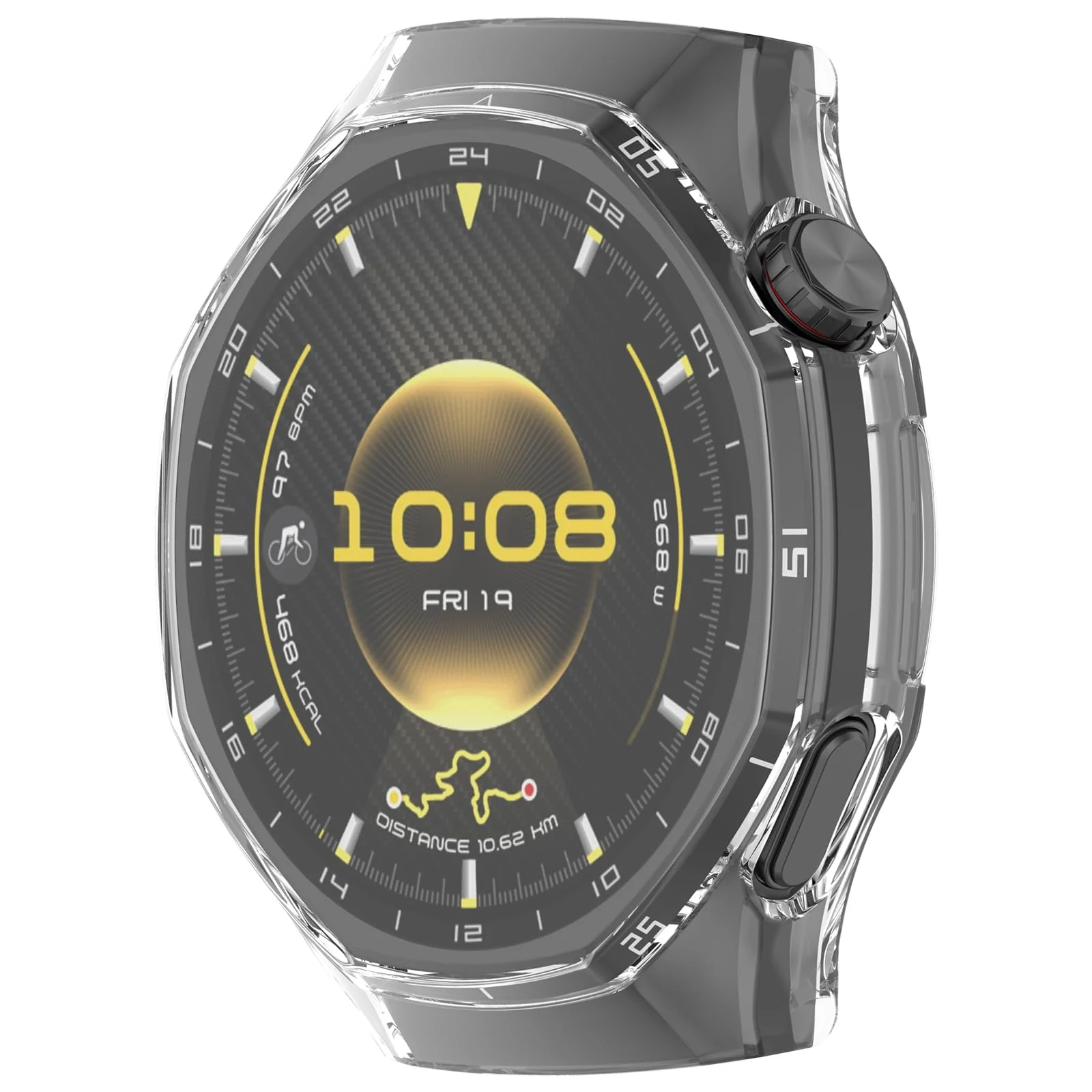 DL3 Mobilak Case Compatible with Huawei Watch GT6 Pro 46mm All-Around with Built-in Screen Protector Watch Soft TPU Shockproof Cover Slim Guard Thin Bumper Shell Protector for GT 6 Pro 46 mm - Clear