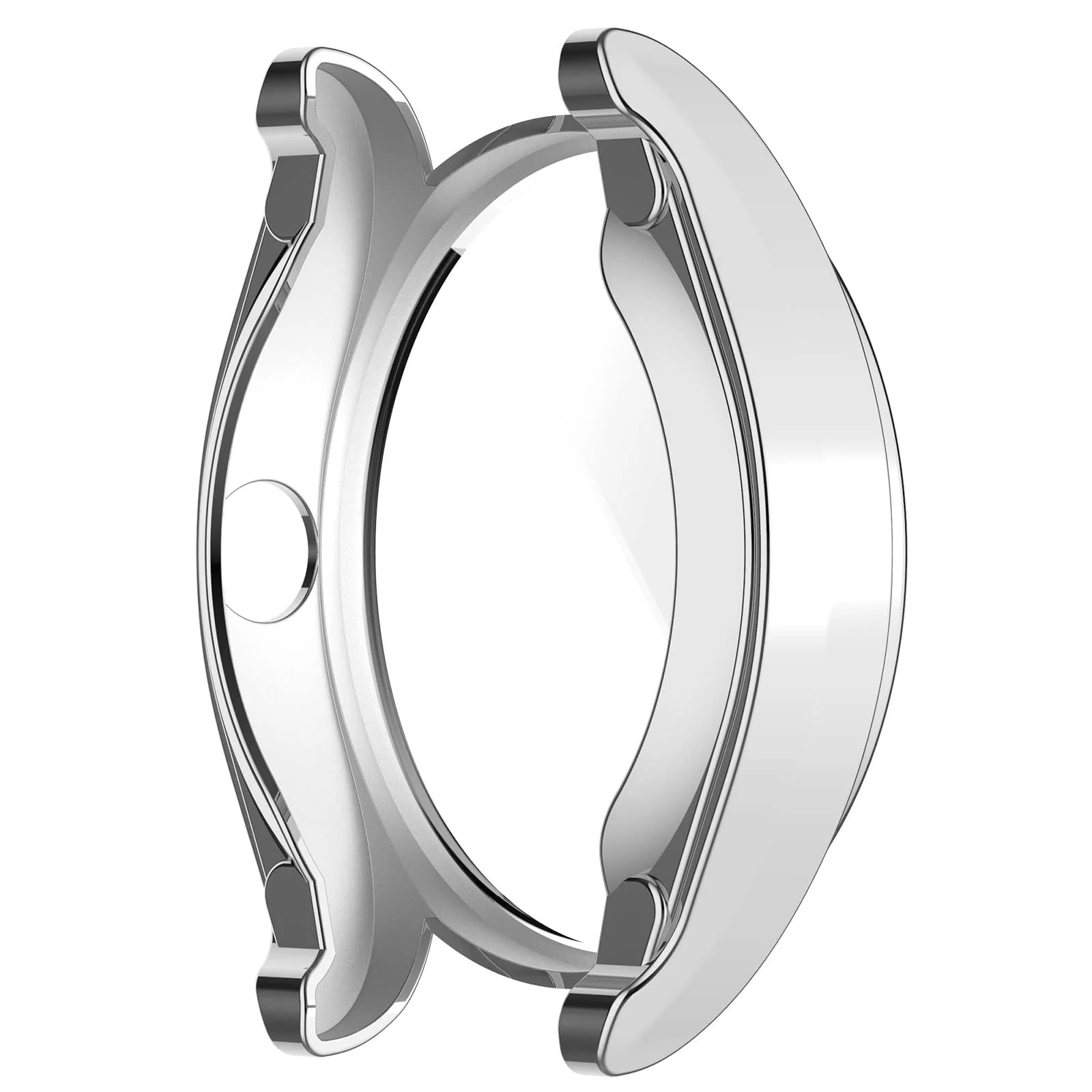 DL3 Mobilak Case Compatible for Huawei Watch Buds Screen Protector, Soft TPU Silicone Bumper Case Shockproof Scratch Resistant Full Coverage Shell Protective Case Cover for Huawei Watch Buds - Silver