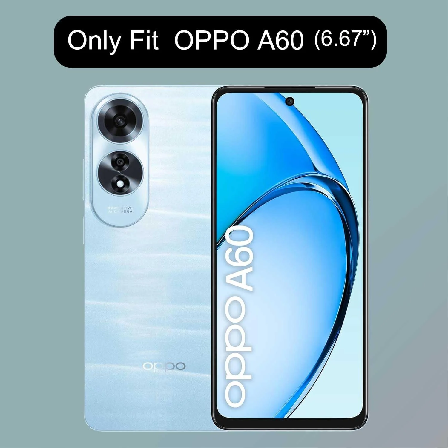 DL3 Mobilak Case Compatible with OPPO A60 4G Case Crystal Soft TPU Gel Case Flexible Silicone Anti-Scratch Camera Protection TPU Cover - Clear