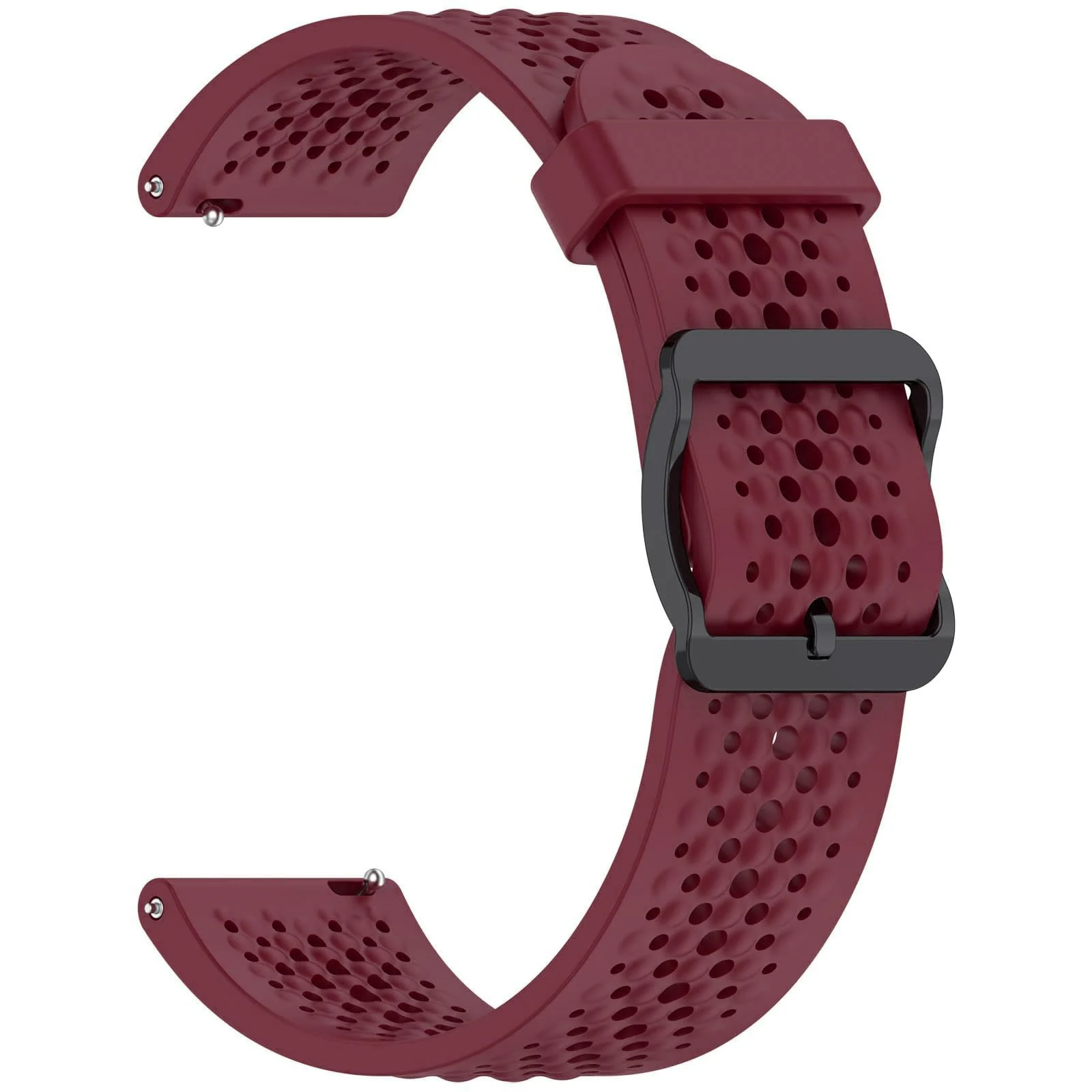 DL3 Mobilak 22 mm Silicone Breathable Sport Bracelet For Xiaomi Redmi Watch 5 Active/Redmi Watch 5 Lite Strap, 22mm Adjustable Armband Watchbands Quick Wristband Watch Strap Bands - Wine Red
