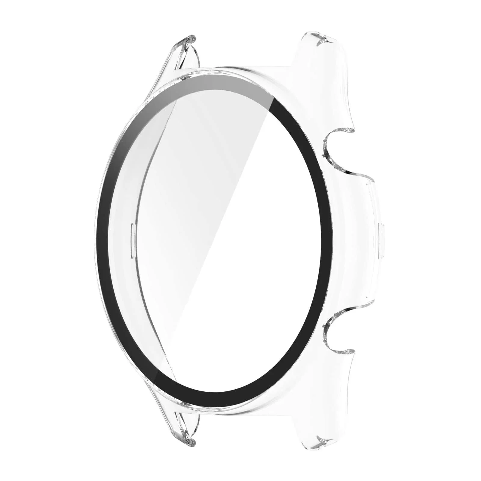 DL3 Mobilak Protective Case Compatible with Huawei Watch GT 2 46mm 9H Hardness PC Case Bumper Full Slim Protective Cover with Tempered Glass For Huawei Watch GT2 46mm - Clear