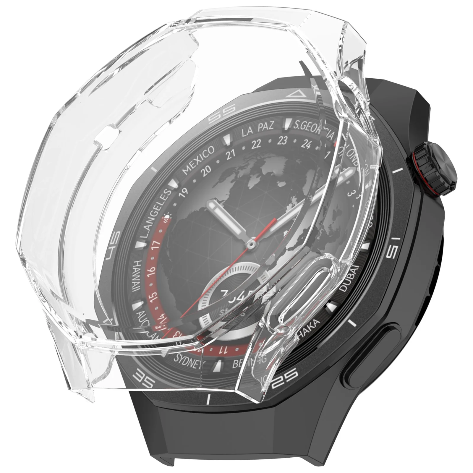 DL3 Mobilak Protective Case compatible with Huawei Watch GT 5 Pro 46mm, All-around Flexible TPU Case with Built-in Screen Protector, Soft Frame & Shockproof Cover fit Huawei Watch GT5 Pro - Clear