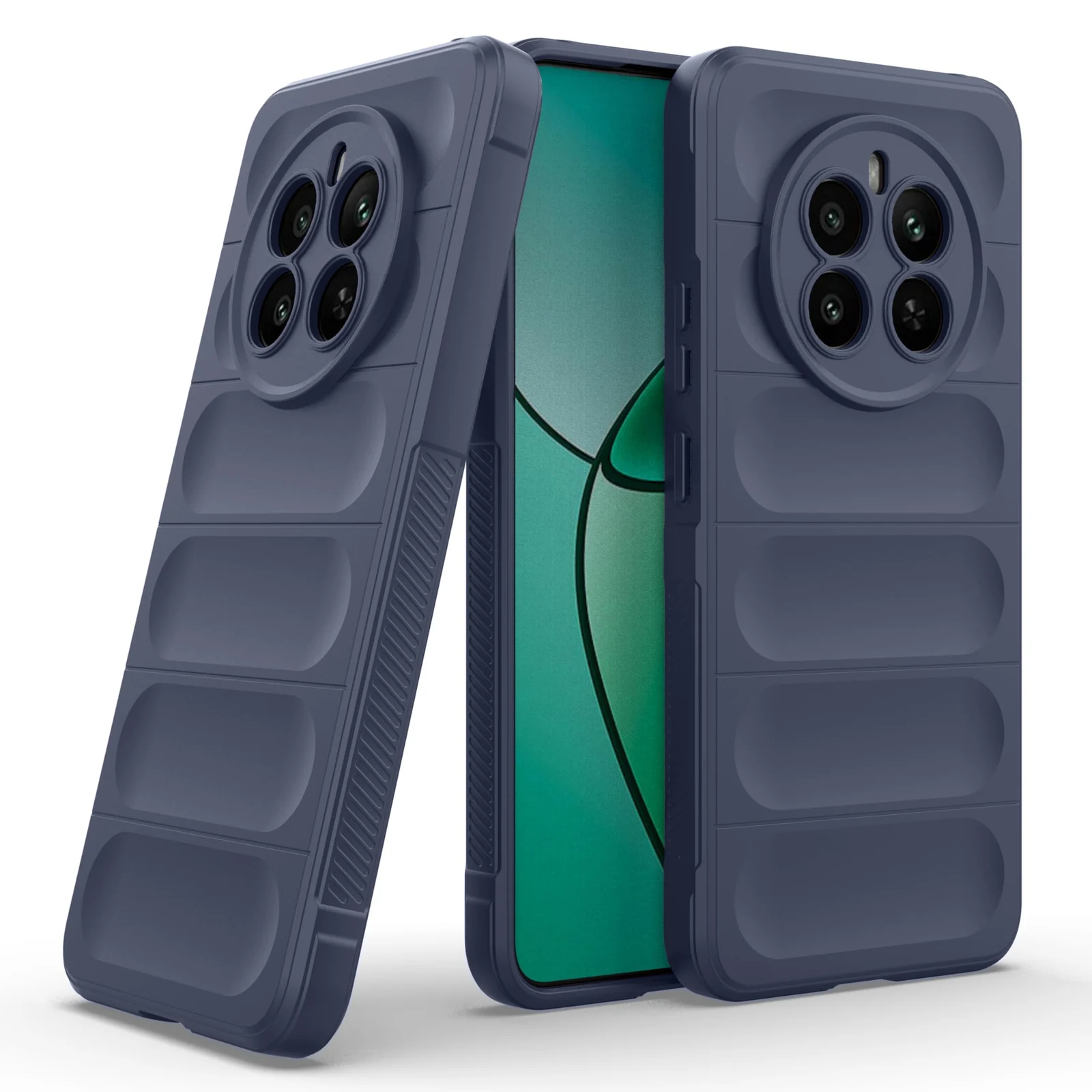 DL3 Mobilak Rugged Protective Case for realme 12 4G / realme 12 + Plus 5G / realme 13 4G, Camera protection, Shock-absorbing protection, Non-slip grip - Blue