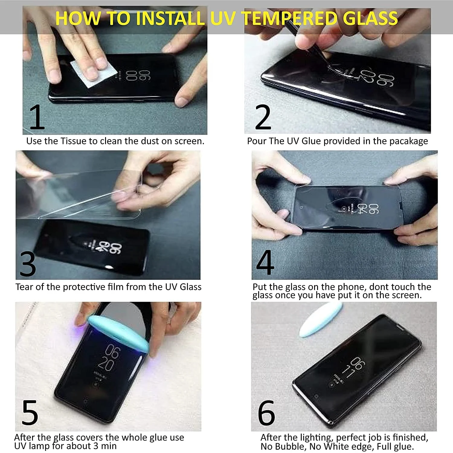 DL3 Mobilak Full Glass Screen Protector for OnePlus 10 Pro/OnePlus 9 Pro - Tempered Full Glue Cover With Fingerprint Unlock - Clear