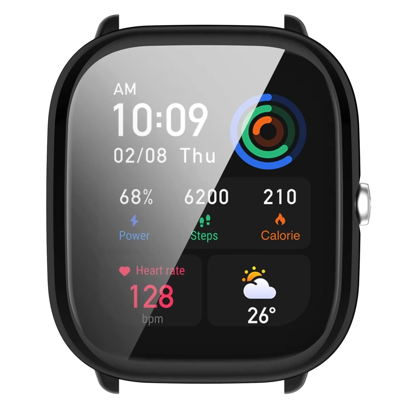 DL3 Mobilak Case Compatible with Amazfit GTS 4 Mini (Not for GTS4) Case All-Around Screen Protector Watch Soft TPU Shockproof Cover Slim Guard Thin Bumper Shell Protector - Back