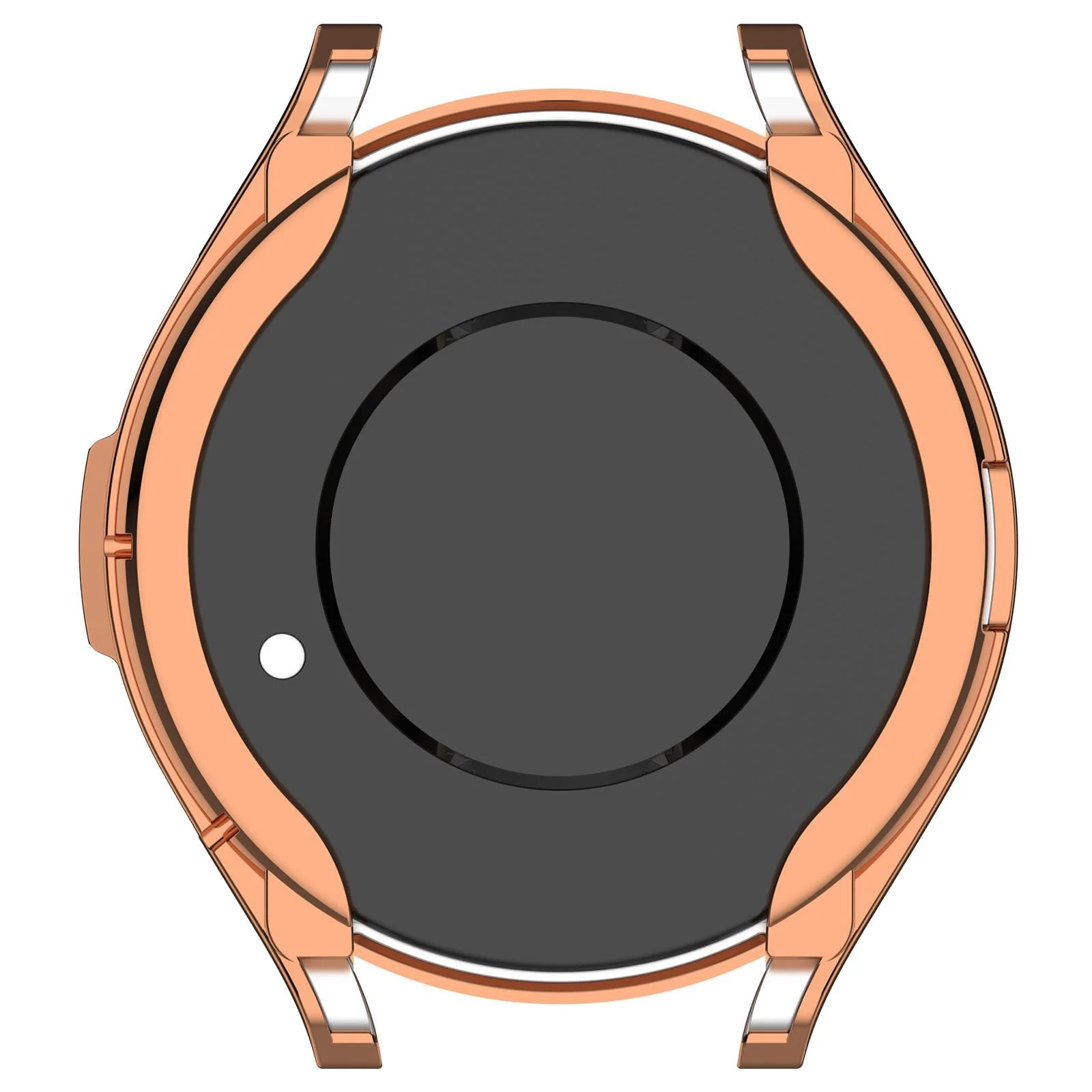 DL3 Mobilak Bumper Case Protector for Samsung Galaxy Watch 6 Classic 43mm, [NO Screen Film] Flexible Lightweight Glossy TPU Edge Case Protective Cover Galaxy Watch 6 Classic 43mm - Rose Gold