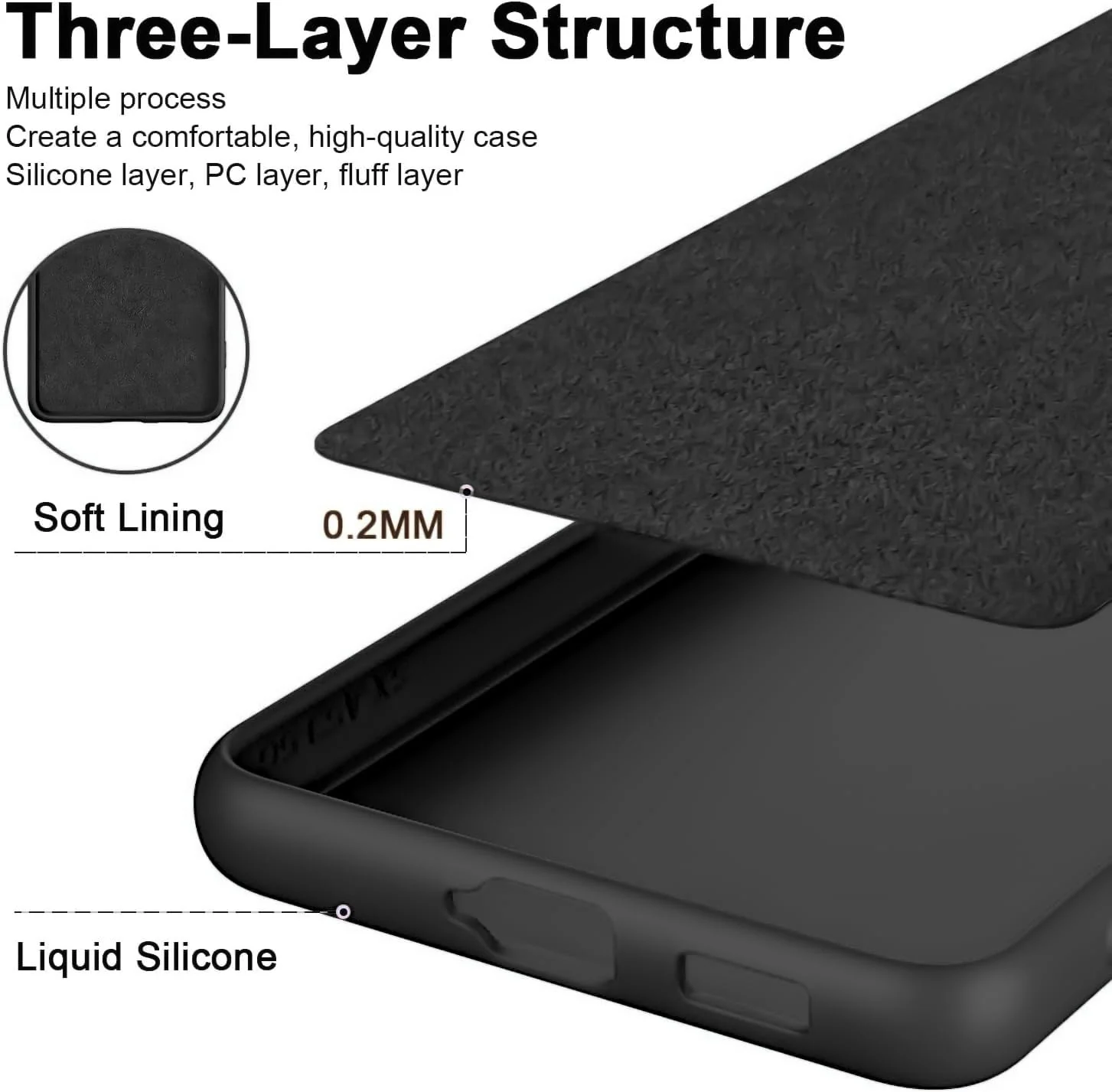 DL3 Mobilak Huawei nova 10 SE Case, Soft Flexible Silicone Gel Rubber Bumper Cover, Full Body Shockproof Protective Phone Case - Black