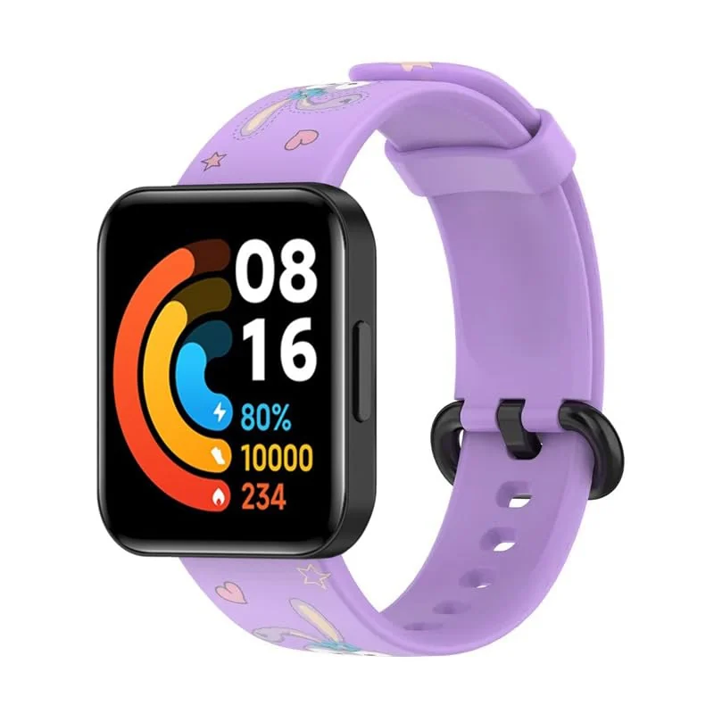 DL3 Mobilak Strap Compatible with Xiaomi Redmi Watch 2 Lite/Poco Watch/Redmi Watch 2 / Horloge 2 Soft Replacement Sport Silicone Strap - Black