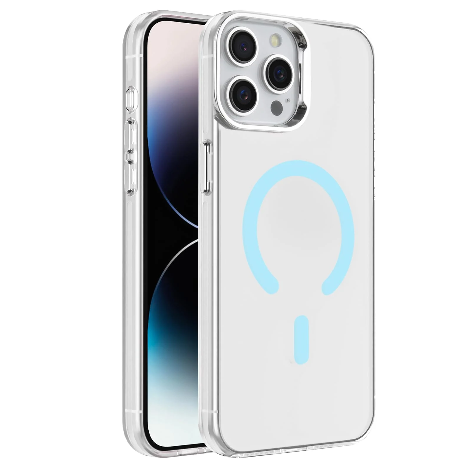 DL3 Mobilak Case for iPhone 12 Pro Max Crystal Clear [Not Compatible with MagSafe] Soft TPU Gel Case Flexible Silicone Anti-Scratch Transparent TPU Cover - Baby Blue