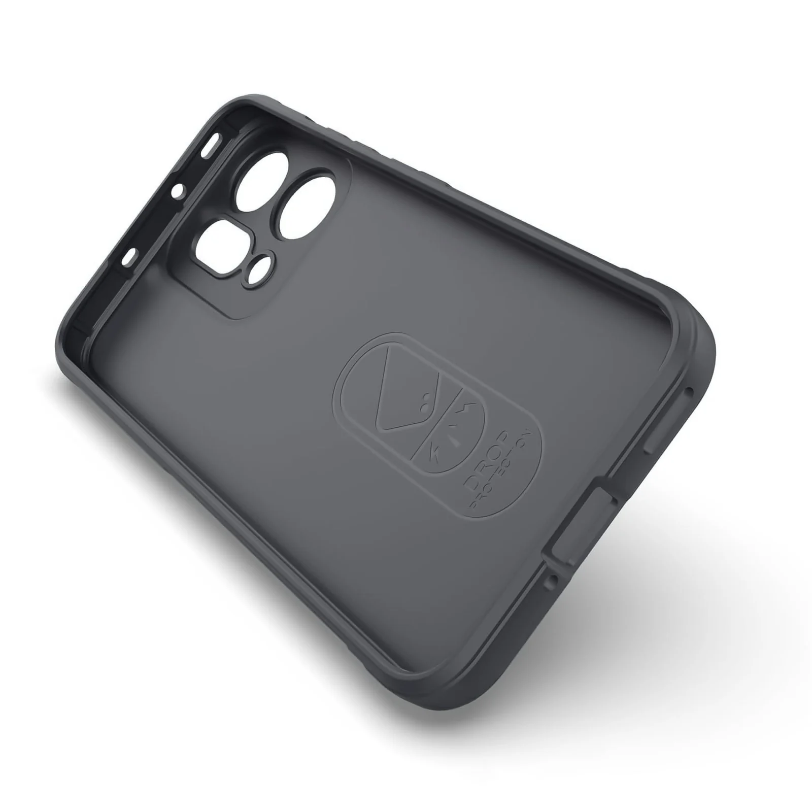 DL3 Mobilak Silicone Case for OPPO Reno 14 Pro (Reno14 Pro 5G) Heavy Duty Protective [Slim Fit] Shockproof Soft Flexible Protective Design TPU Cover With Camera Protection - Dark Gray