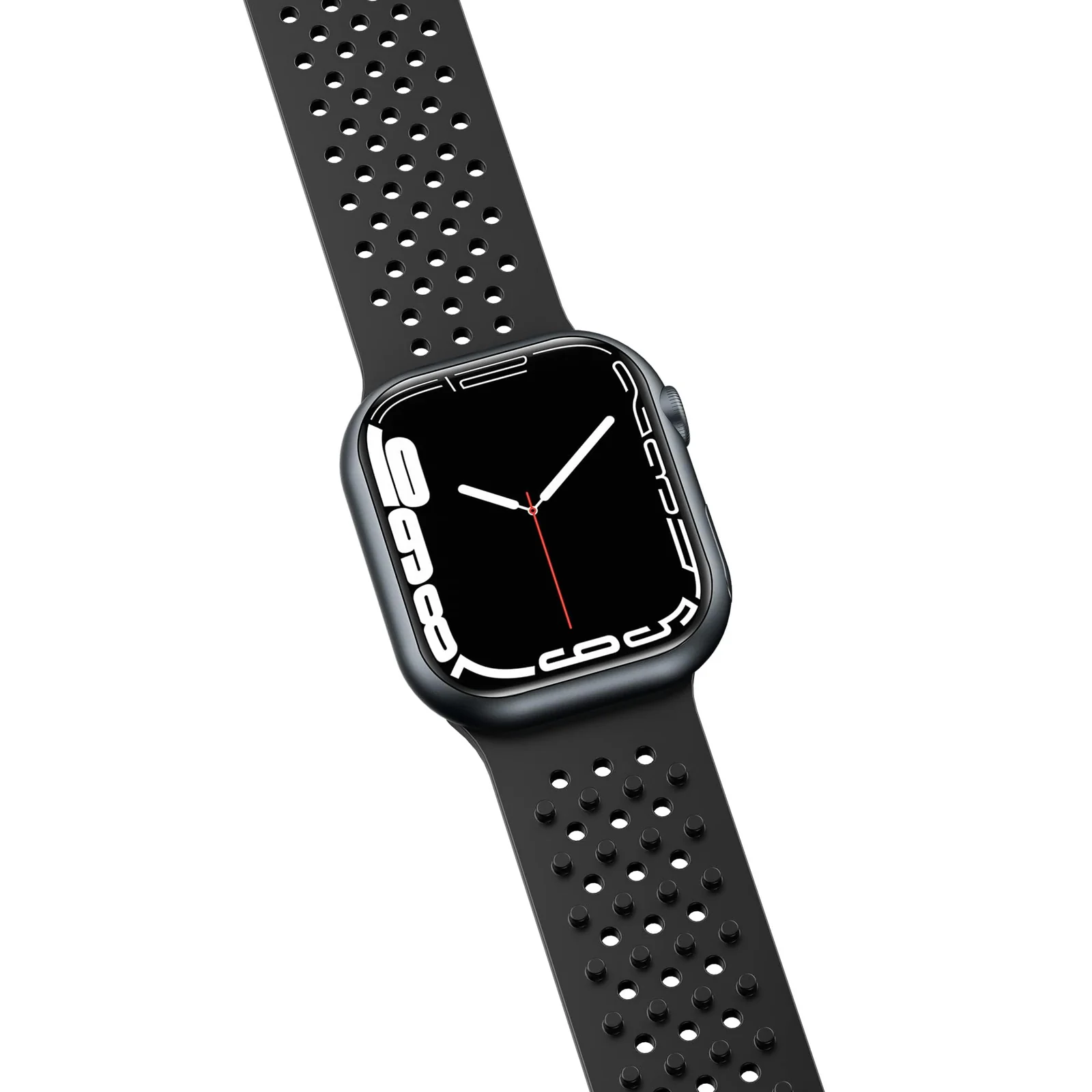 DL3 Mobilak Soft Silicone Band For Apple Watch Ultra Bands 49mm 45mm 44mm 42mm, Sport Replacement Wristband No Clasps for iWatch Series 8 ultra 7 6 5 4 SE 3 2 Women Men, Waterproof Strap - Black