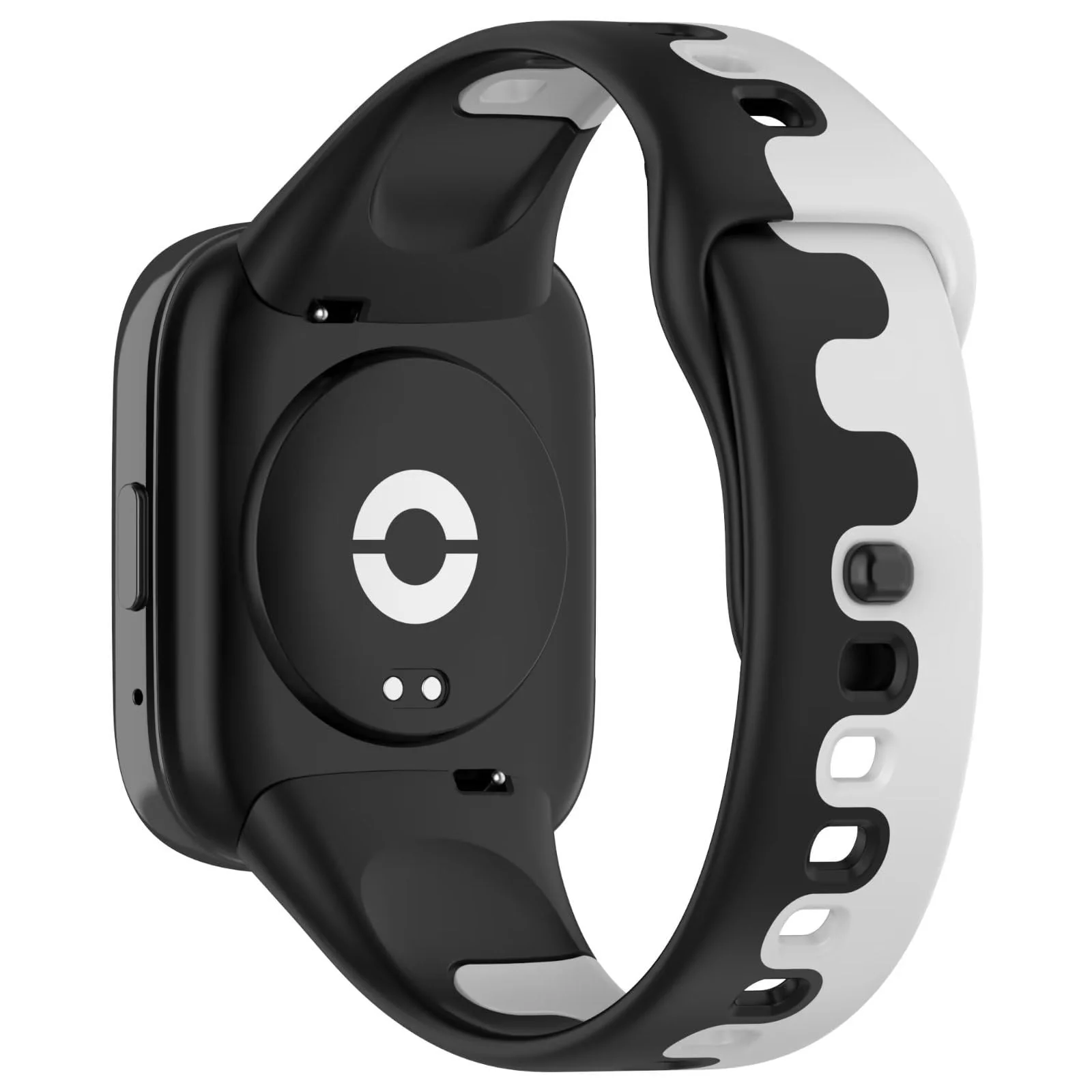 DL3 Mobilak Strap Silicone Compatible With Xiaomi Redmi Watch 3 Active/Redmi Watch 3 Lite, Sport Silicone Watch Band Wrist Strap, Bracelet Wristband Wrist Strap - Black & Gray