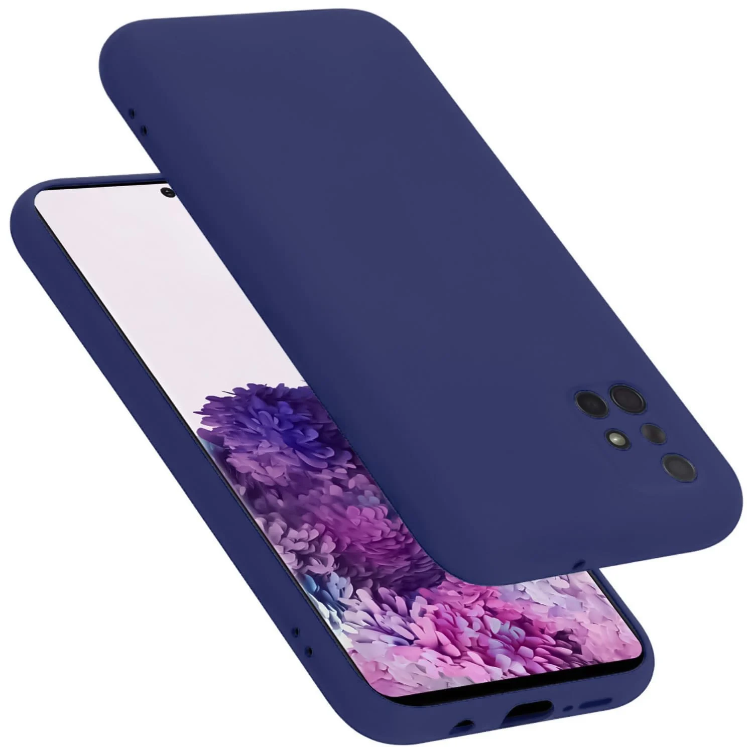 DL3 Mobilak Samsung Galaxy A71 Case, Soft Flexible Silicone Gel Rubber Bumper Cover, Full Body Shockproof Protective Phone Case - Blue 2