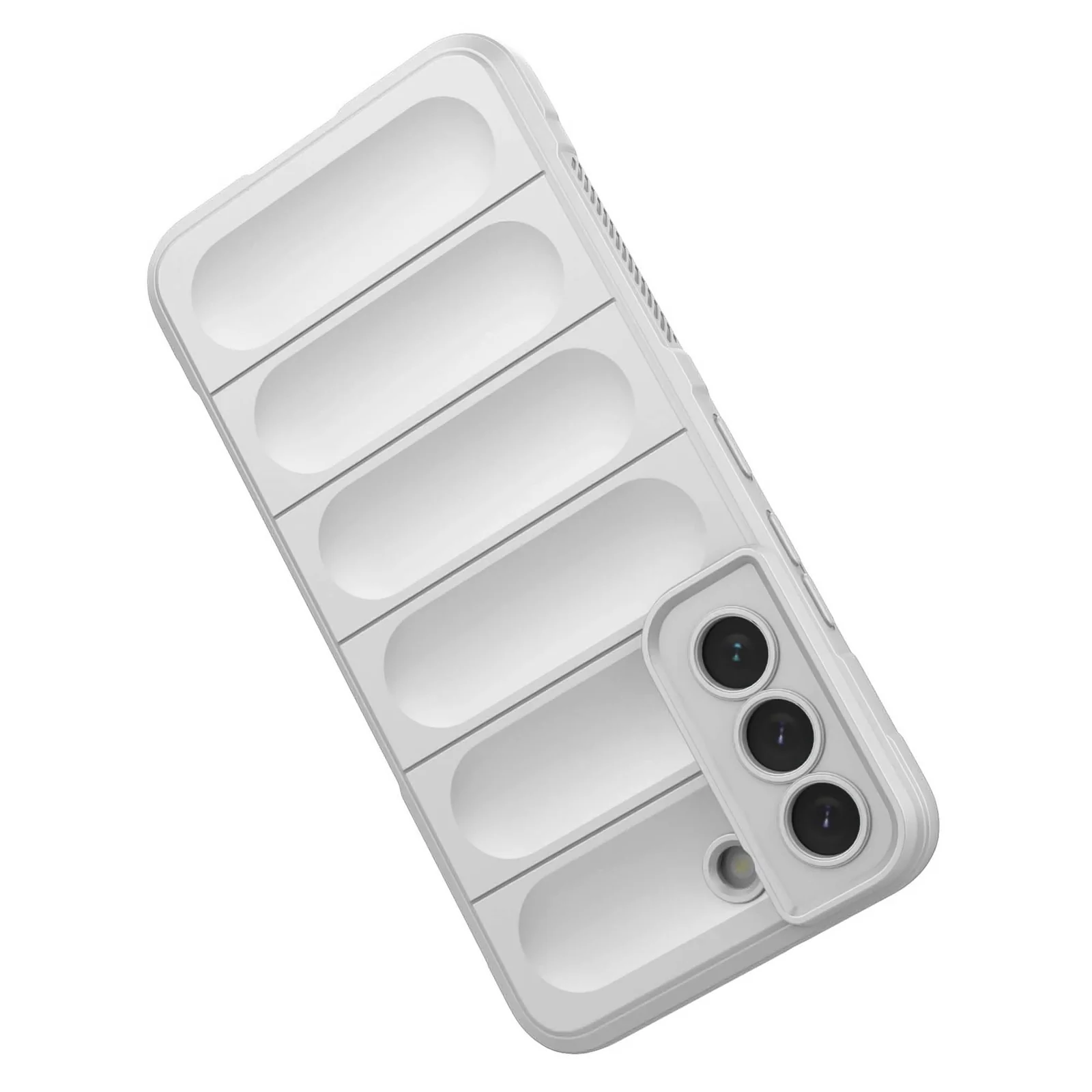 DL3 Mobilak Soft Silicone Protective Case for Samsung Galaxy S21 FE with Camera Protection and Shockproof Design - White