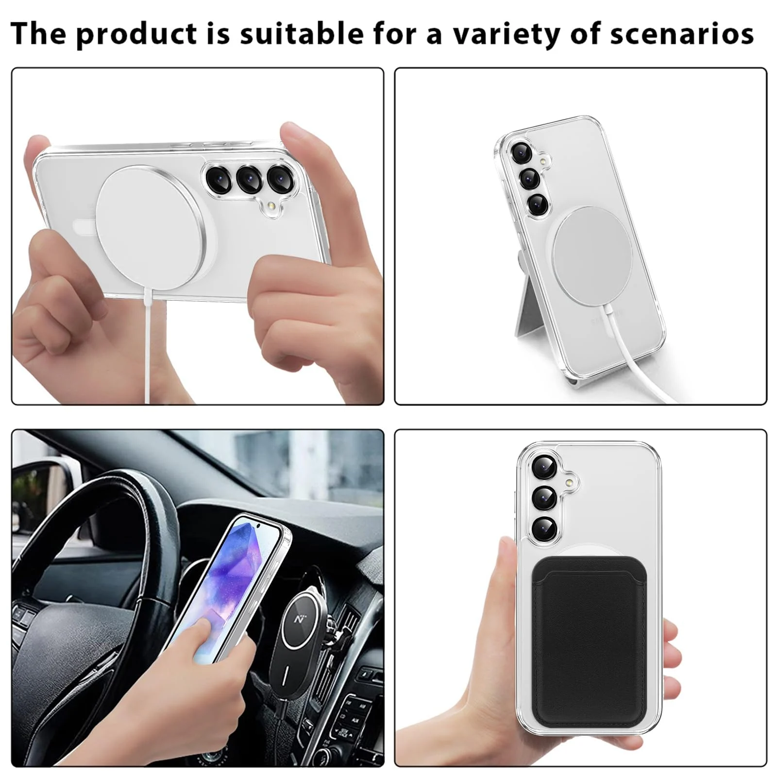 DL3 MOBILAK for Samsung Galaxy A54 5G Case Clear [Compatible with MagSafe] Slim Magnetic Clear Bumper Case