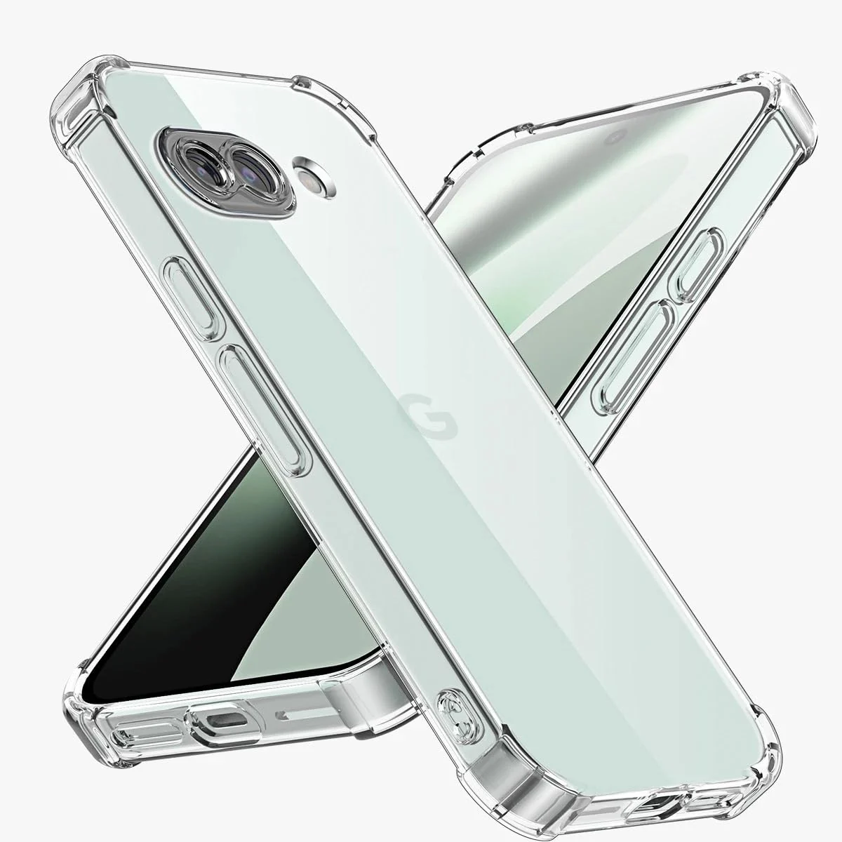 DL3 Mobilak Case Compatible with Google Pixel 10A, Cover SiliconeTransparent TPU Gorilla Anti-shock Protector Camera Shockproof Corners - Clear