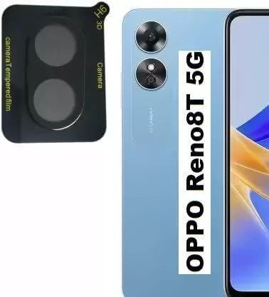 DL3 Mobilak OPPO Reno 8T 5G/OPPO A1 Pro Camera Protector Tempered Glass Screen Protector HD [Full Coverage][Anti-Scratch] Drop Protection Ultra Clear/Thin Lens Protector Case - Black