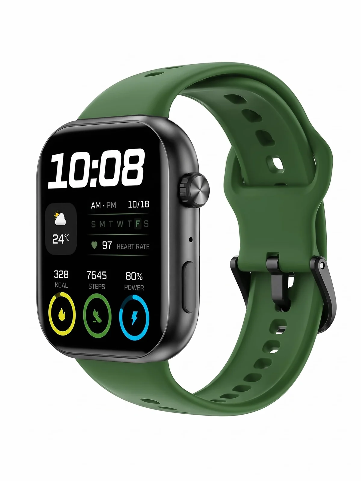DL3 Mobilak Silicone Bracelet for HONOR Choice Watch 2i Strap, Soft Silicone Sport Replacement Strap for Women/Men, Adjustable Waterproof Sports Band for HONOR Choice Watch 2i - Green
