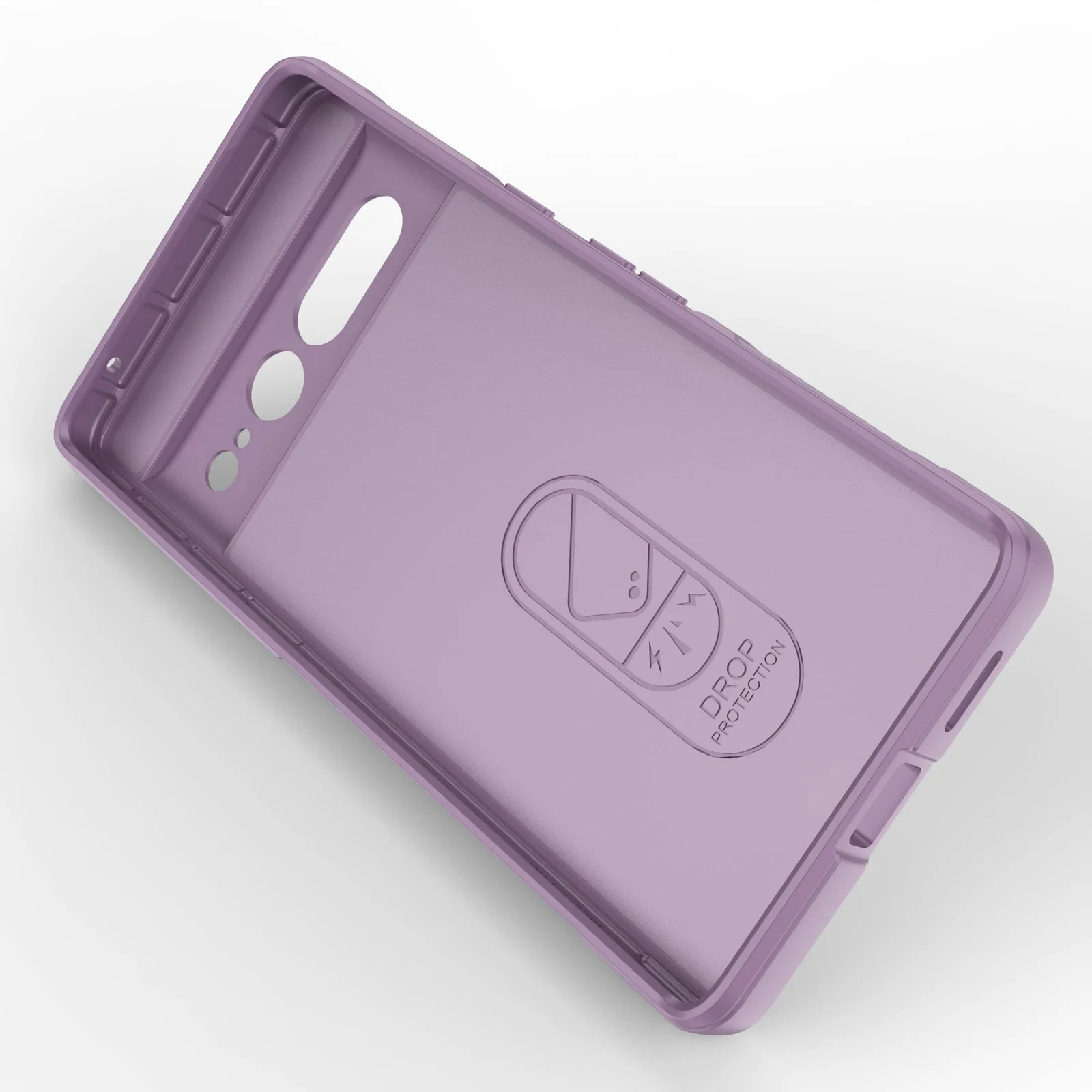 DL3 Mobilak Soft Silicone Protective Case for Google Pixel 7 Pro with Camera Protection and Shockproof Design - Purple