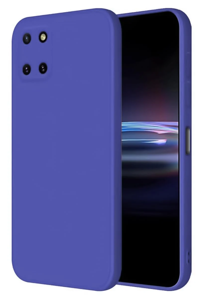 DL3 Mobilak Liquid Silicone Case for Samsung Galaxy Note 10 Lite, Shock-absorbing protection, Scratch-resistant surface, Soft microfiber lining - Light Blue
