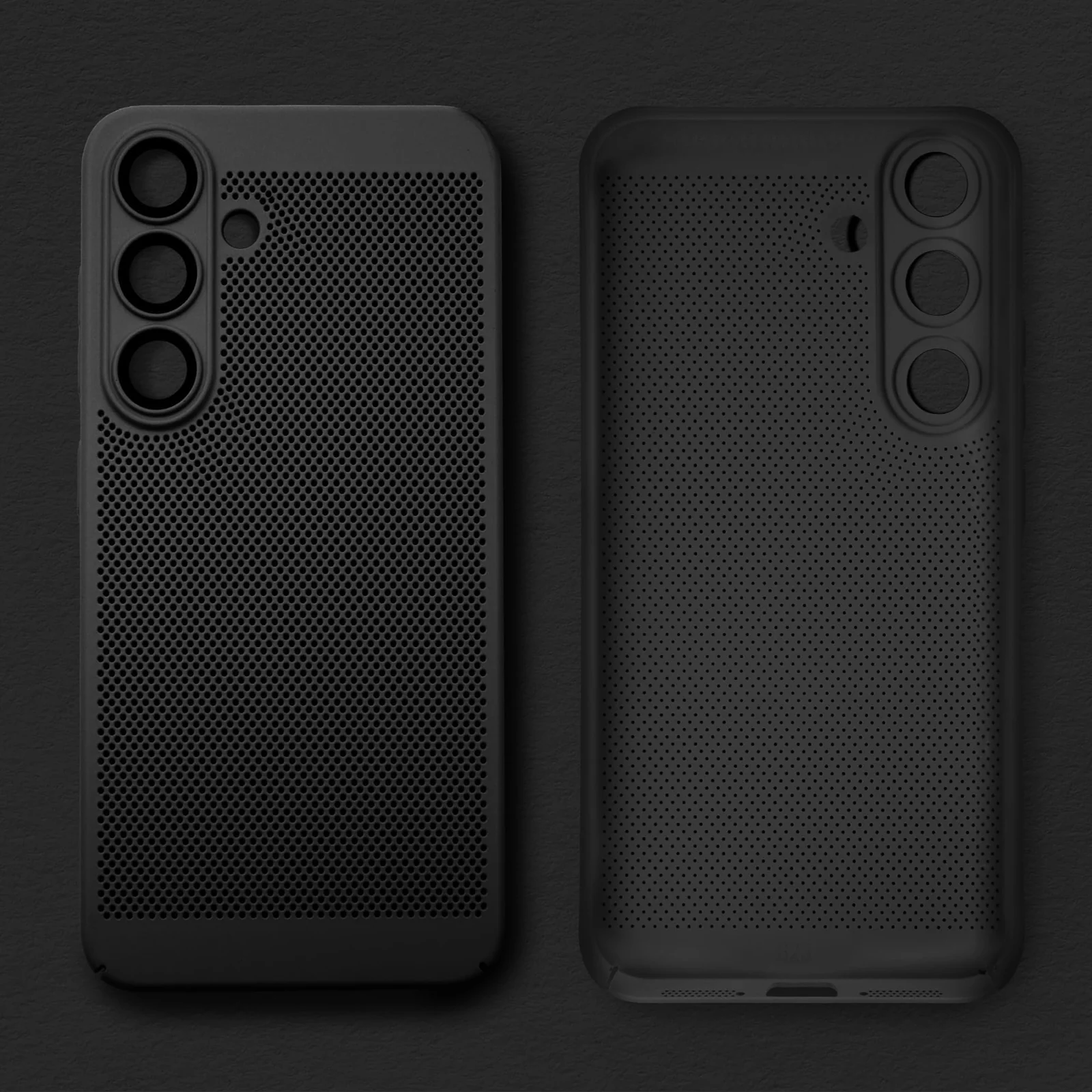DL3 Mobilak Case for Samsung Galaxy A26 5G Heat Dissipation with Built-in Camera Lens Protector Slim Fit Breathable Cooling Anti-Fingerprint Hard PC Back Shockproof Cover - Black