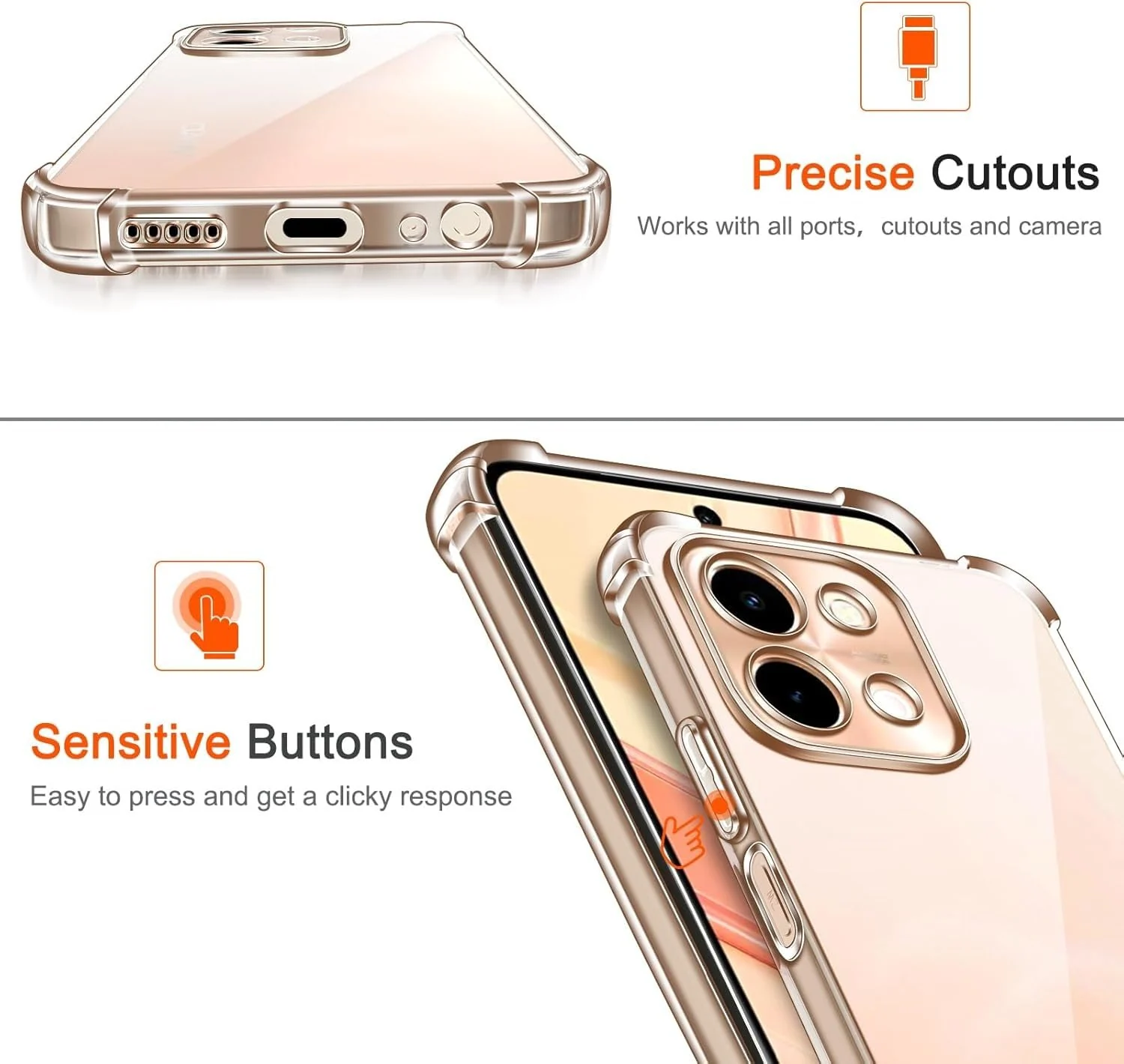 DL3 Mobilak Clear Protective Case for vivo Y28 4G - Clear