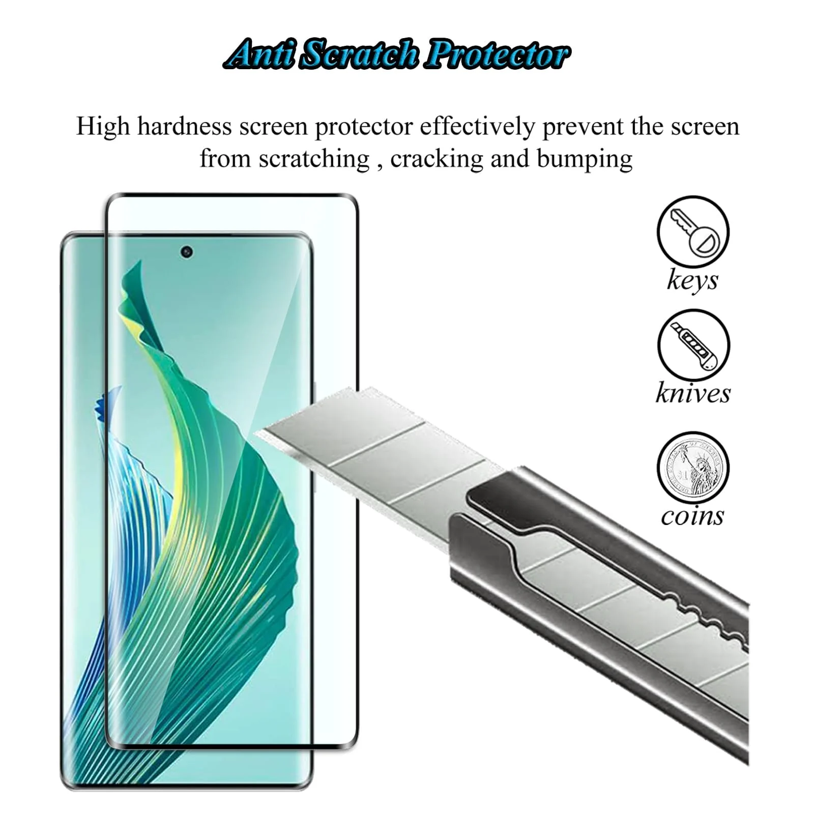 DL3 Mobilak Screen Protector for Honor X9A, Tempered Glass Screen Saver Premium HD Protective, Scratch Resistant, NO-Bubble, 9H Hardness, Full Coverage Film - Clear