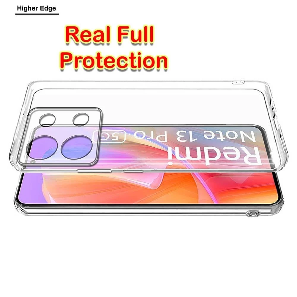 DL3 Mobilak Case Compatible with Xiaomi Redmi Note 13 Pro 5G / Poco X6 Case Crystal Soft TPU Gel Case Flexible Silicone Anti-Scratch Camera Protection TPU Cover - Clear