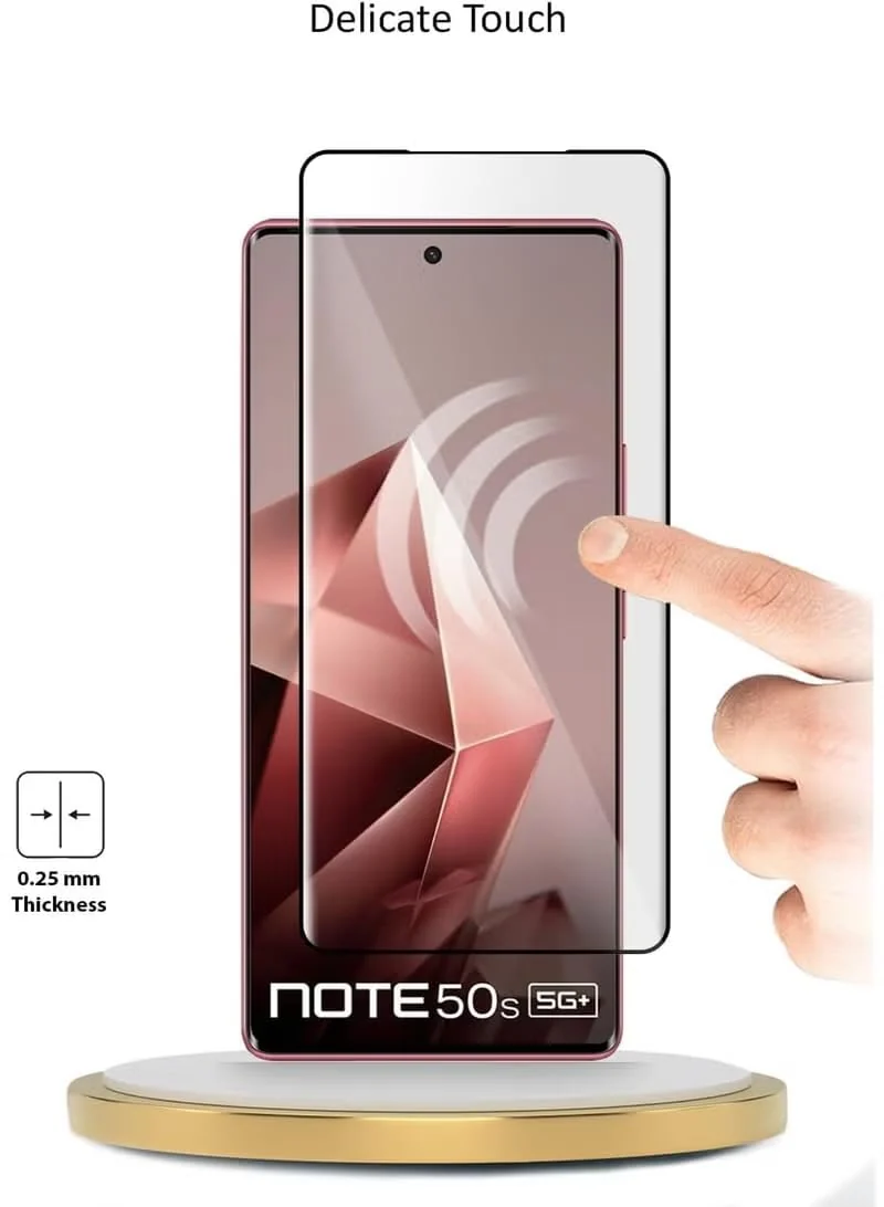 Mobigon Screen Protector for Infinix Note 50S 5G, Tempered Glass Screen Saver Premium HD Protective, Scratch Resistant, NO-Bubble, 9H Hardness, Full Coverage Film - Clear