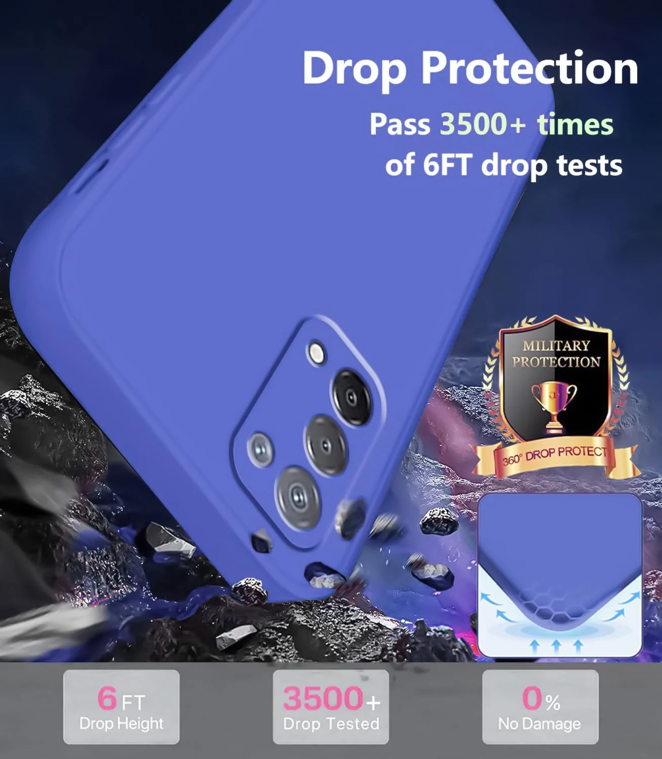 DL3 Mobilak Liquid Silicone Protective Case with Soft Microfiber Lining with Full Camera Protection for realme 7 Pro - Light Blue