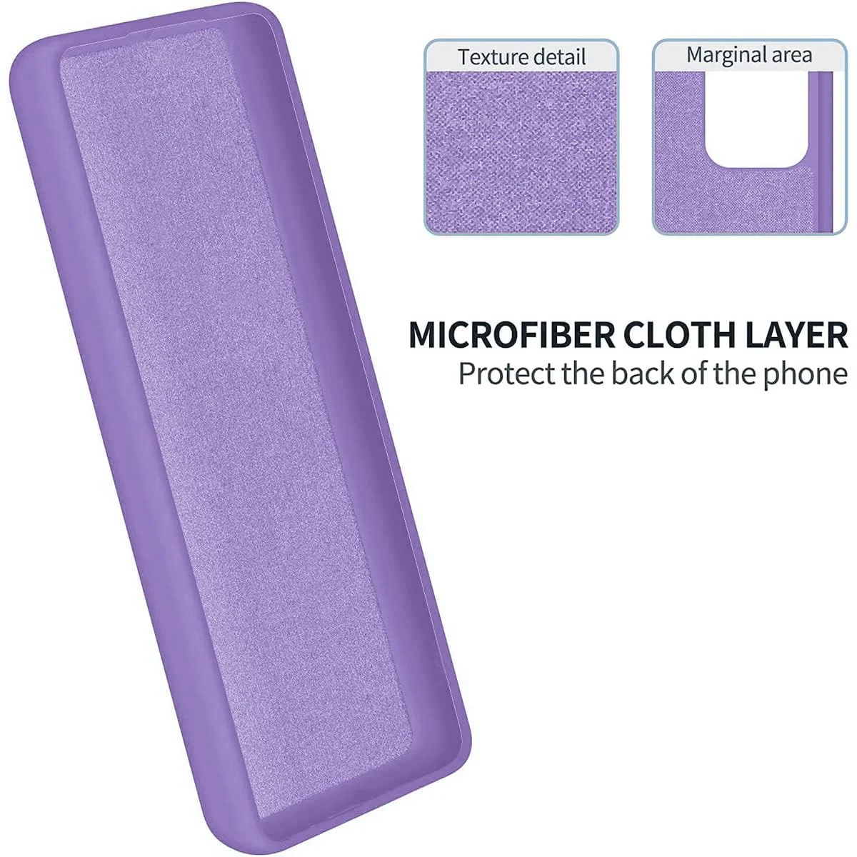 DL3 Mobilak Liquid Silicone Protective Case with Soft Microfiber Lining with Full Camera Protection for Infinix Hot 30i - Light Purple