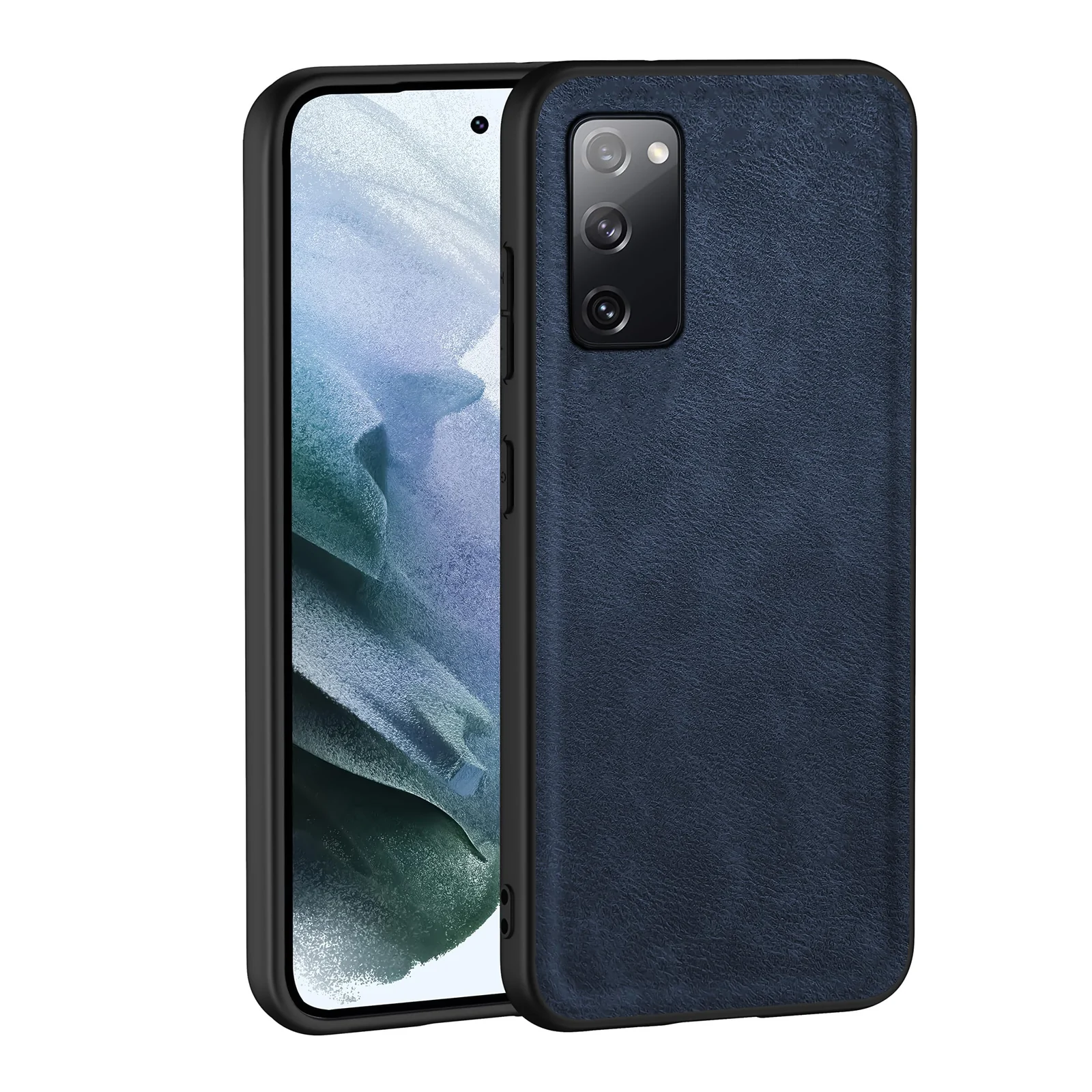 Dl3 Mobilak Case for Samsung Galaxy S20 FE Leather Case,Anti-Drop, Anti-Shock, Non-Slip Texture,Simple Cell Phong Cover (Black)