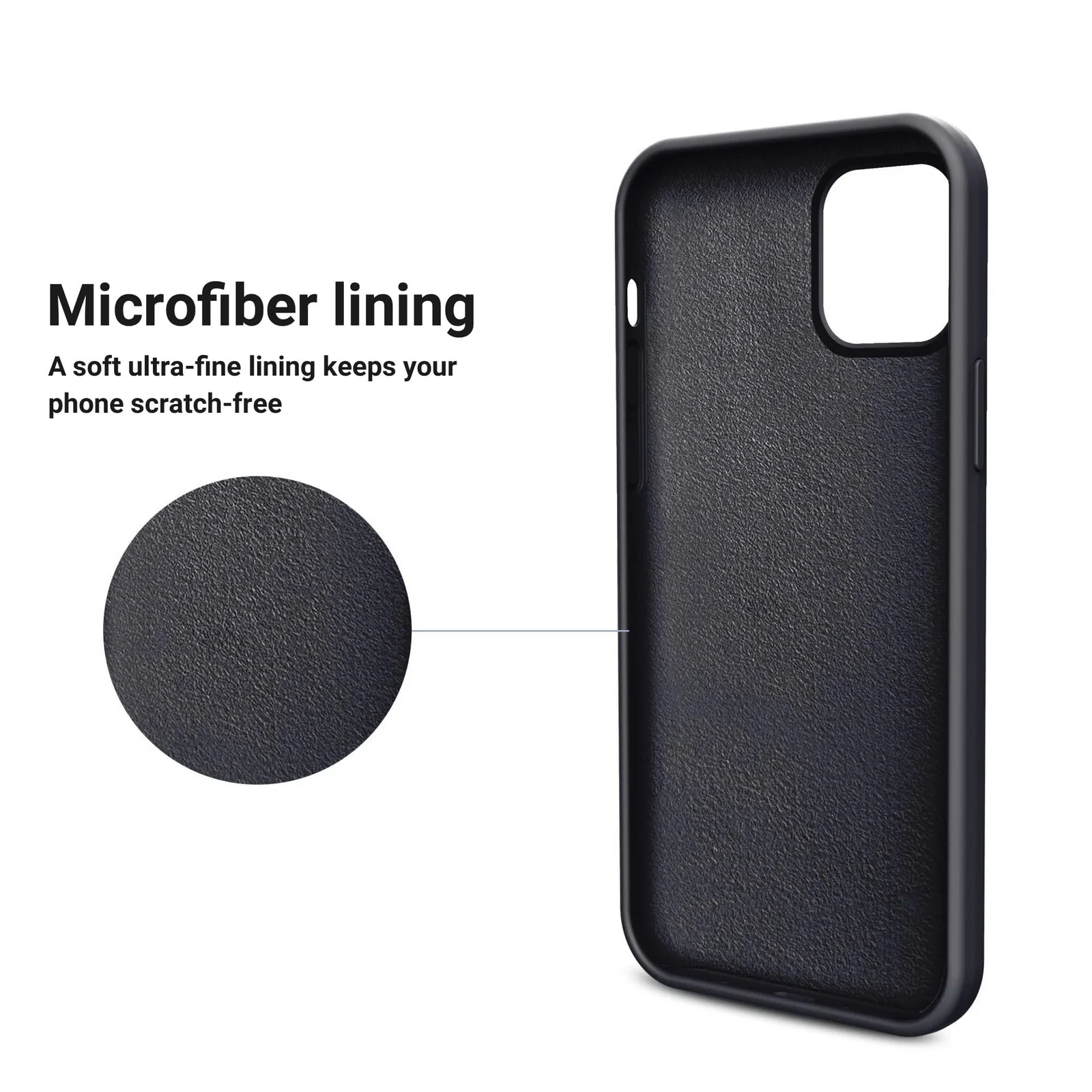 DL3 Mobilak Liquid Silicone Case for iPhone 15 Pro Max, Supports wireless charging, Shock-absorbing protection, Scratch-resistant surface - Deep Gray